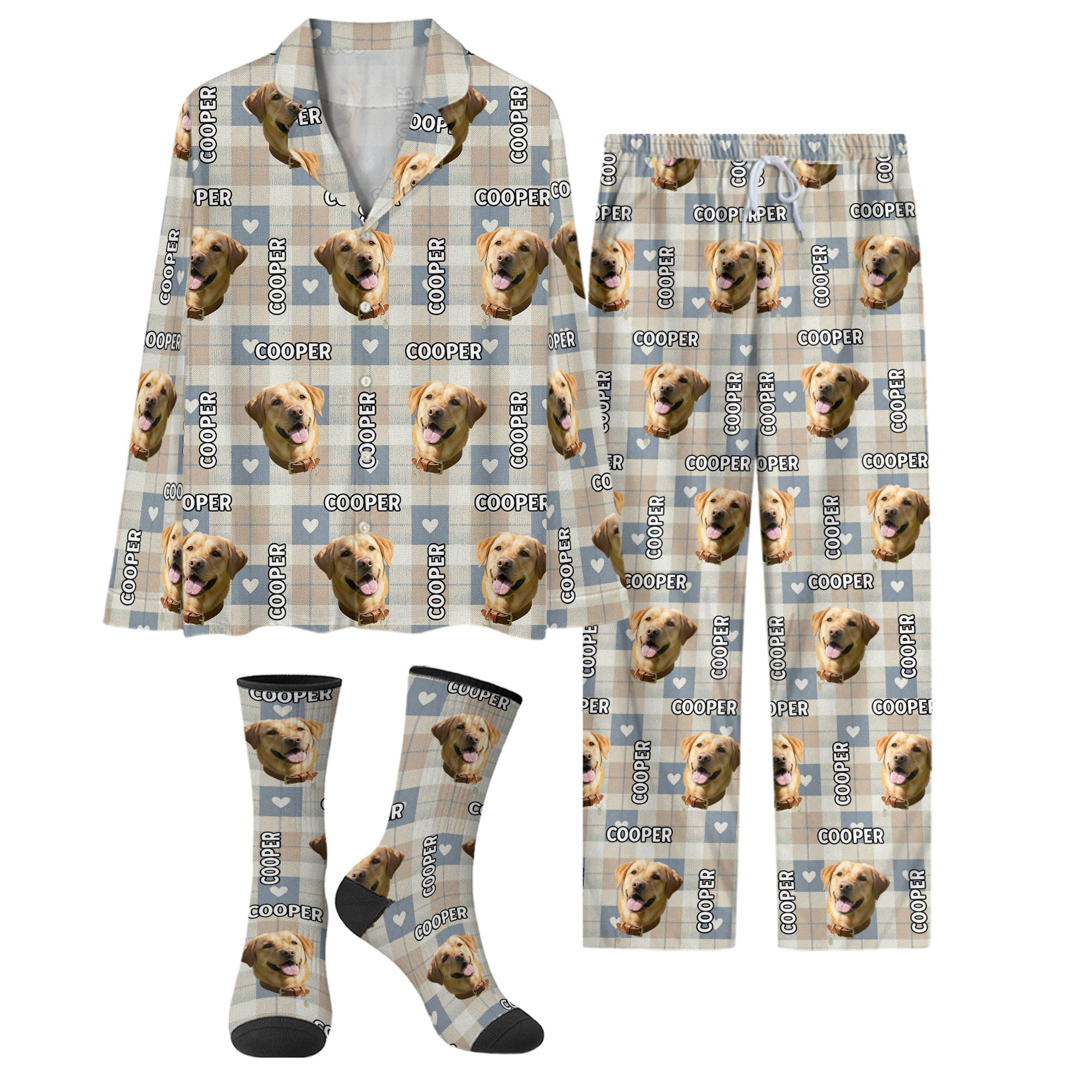 Custom Dog Face Pajamas – Funny Holiday PJs for Pet Lovers, Personalized Christmas Gift Loungewear