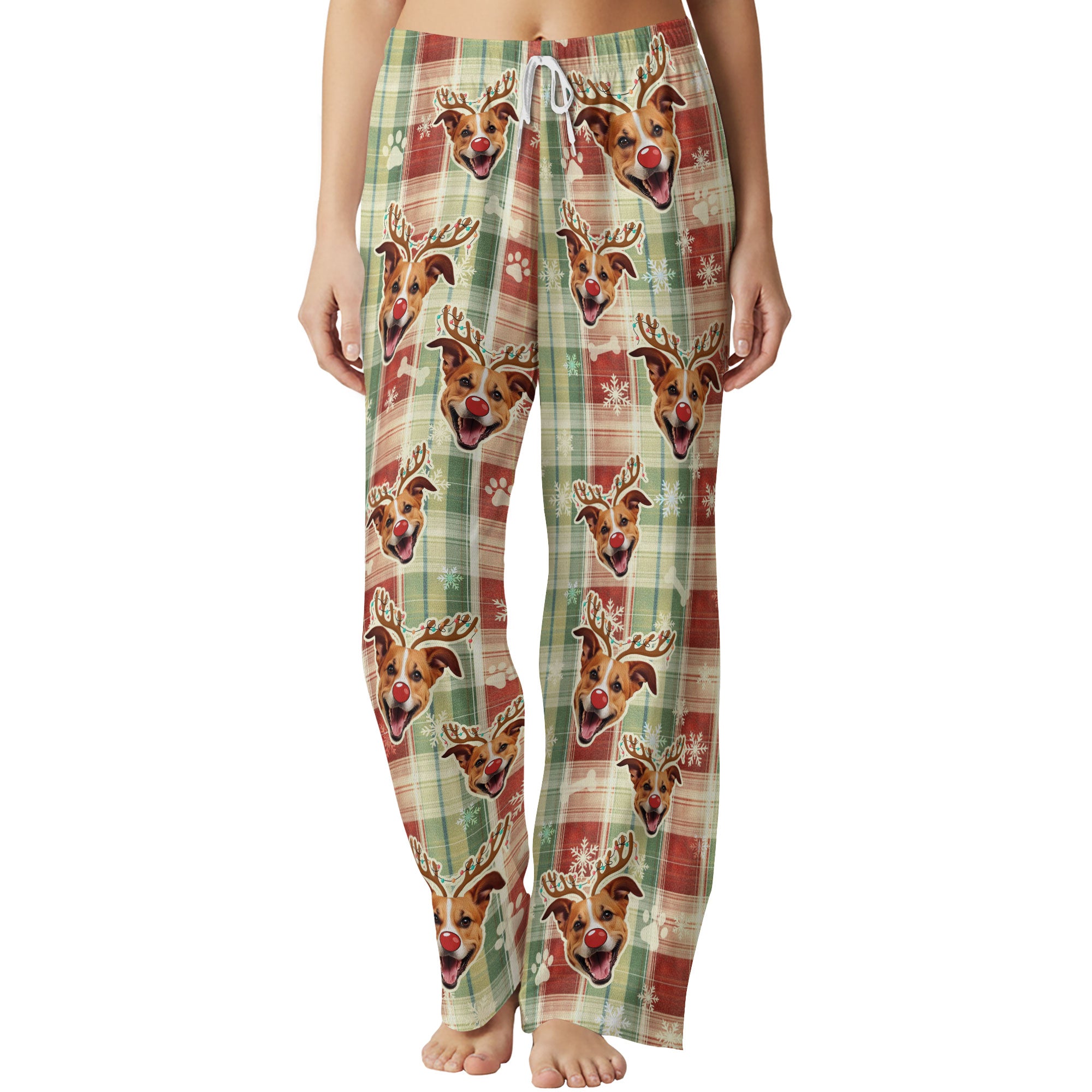 Custom Pet Face Pajamas – Personalized Christmas PJs for Women, Dog Mom Gifts, Cozy Holiday Sleepwear