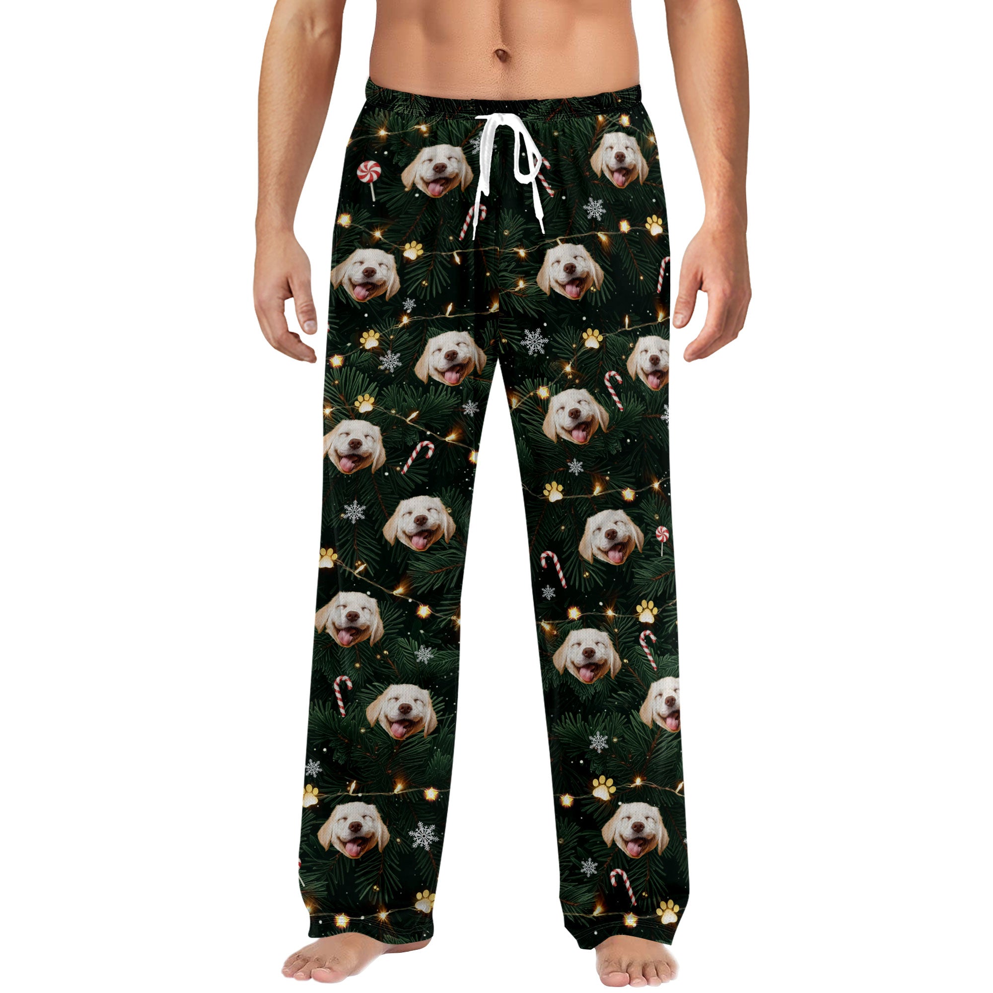Personalized Dog Face Pajamas – Custom Christmas PJs for Women, Cute Pet Photo Sleepwear Gift