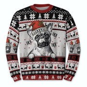 Custom Pet Photo Christmas Sweater – Funny Holiday Dog Sweatshirt Gift for Dog Dad