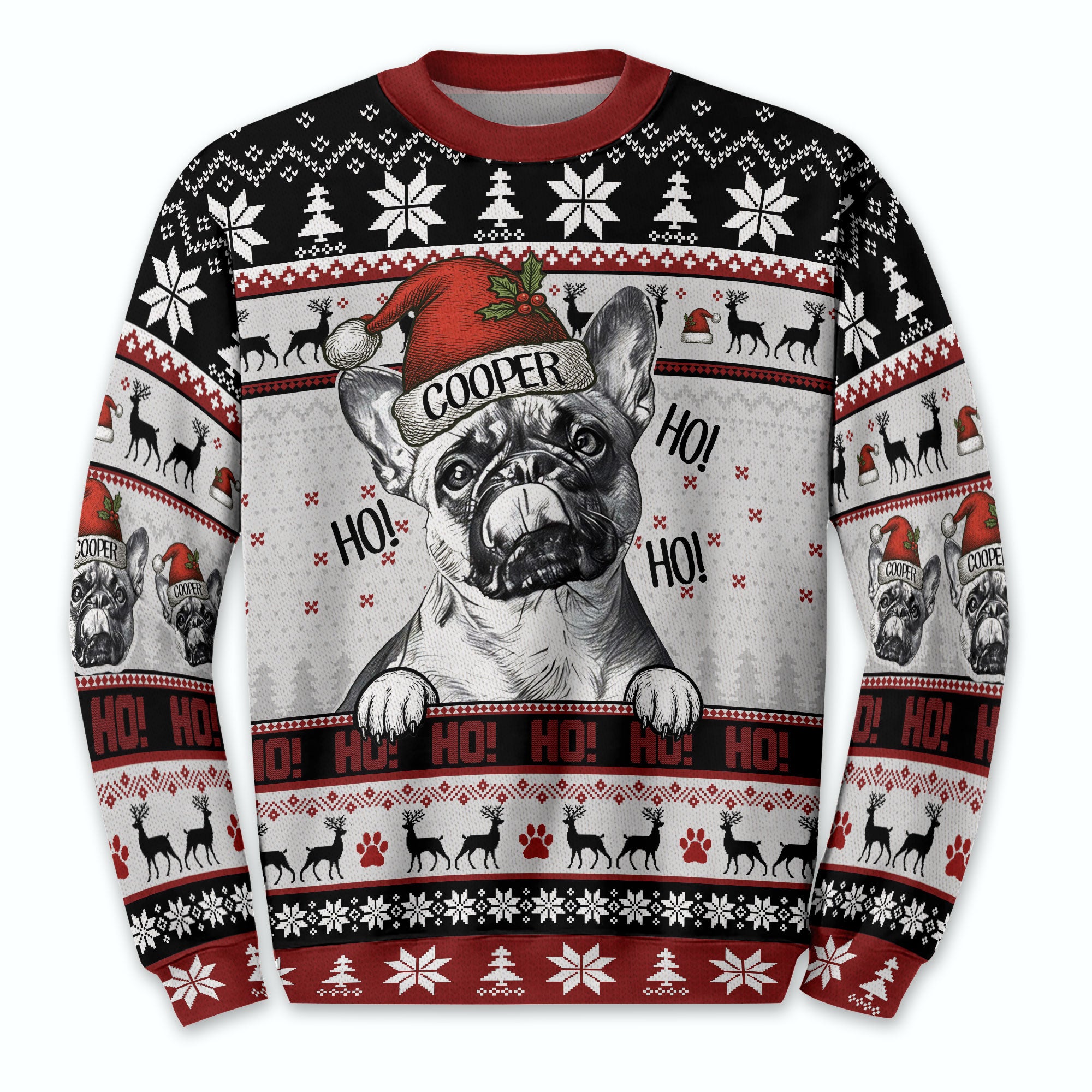 Custom Pet Photo Christmas Sweater – Funny Holiday Dog Sweatshirt Gift for Dog Dad