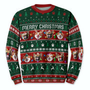 Custom Dogs Ugly Christmas Sweater – Personalized Holiday Sweatshirt Gift for Pet Lovers
