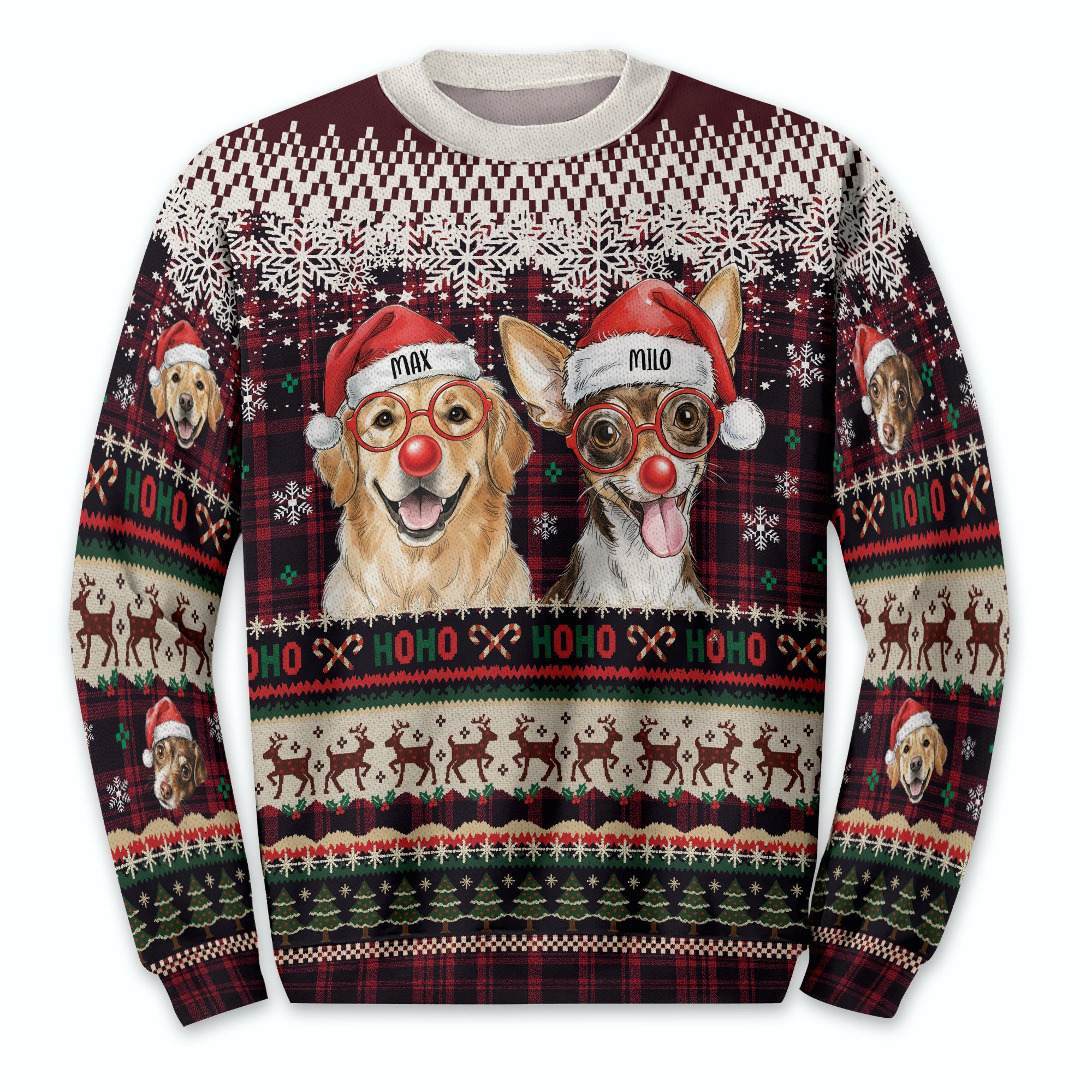 Custom Face Christmas Sweater – Personalized Family Holiday Sweatshirt Gift for Men Women