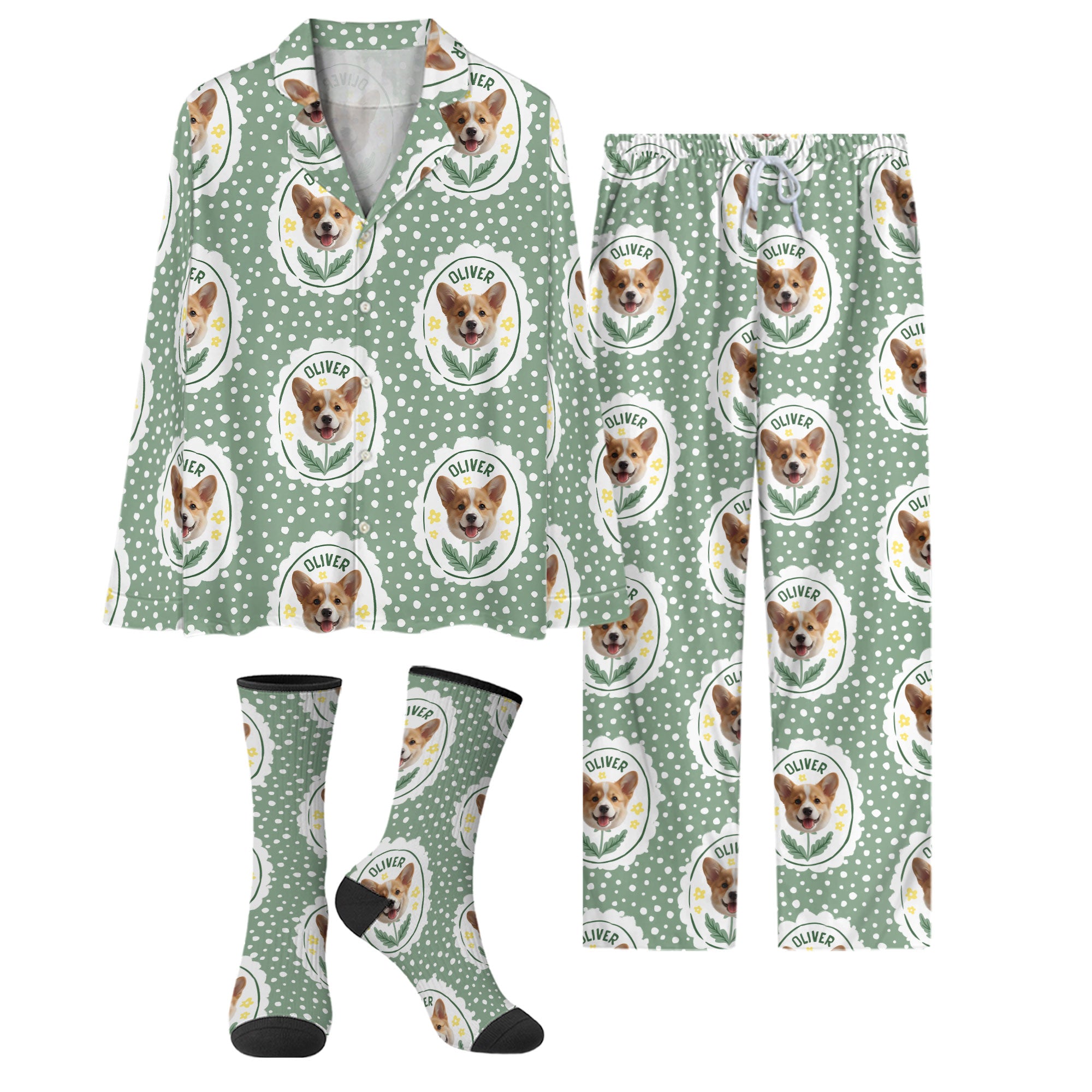 Dog Lover Custom Face PJs – Personalized Pet Sleep Set