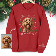 Custom Pet Face Dog Mom Sweatshirt – Personalized Gift for Dog Lovers