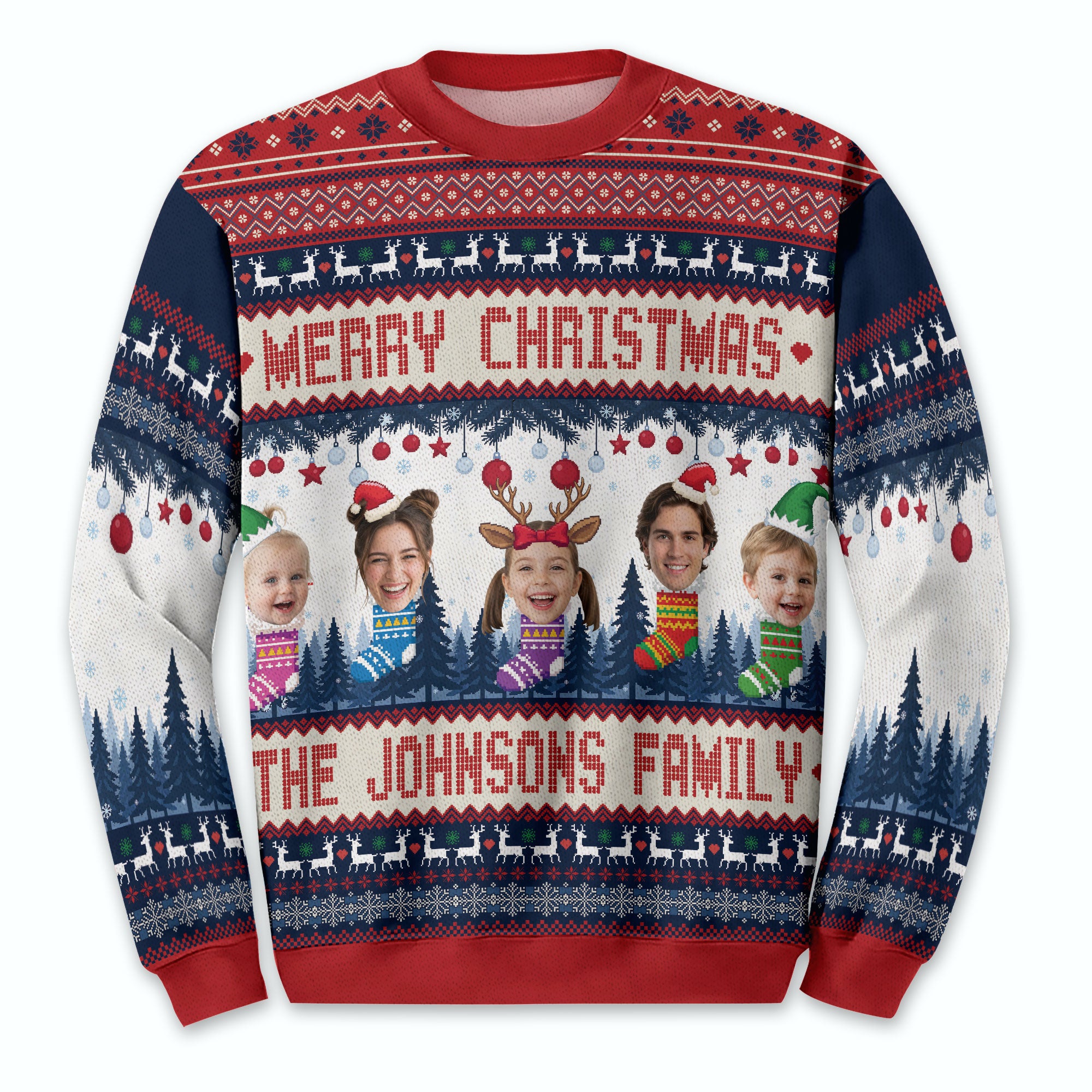 Personalized Christmas Sweater – Custom Family Xmas Outfit for Men & Women, Cute Gift