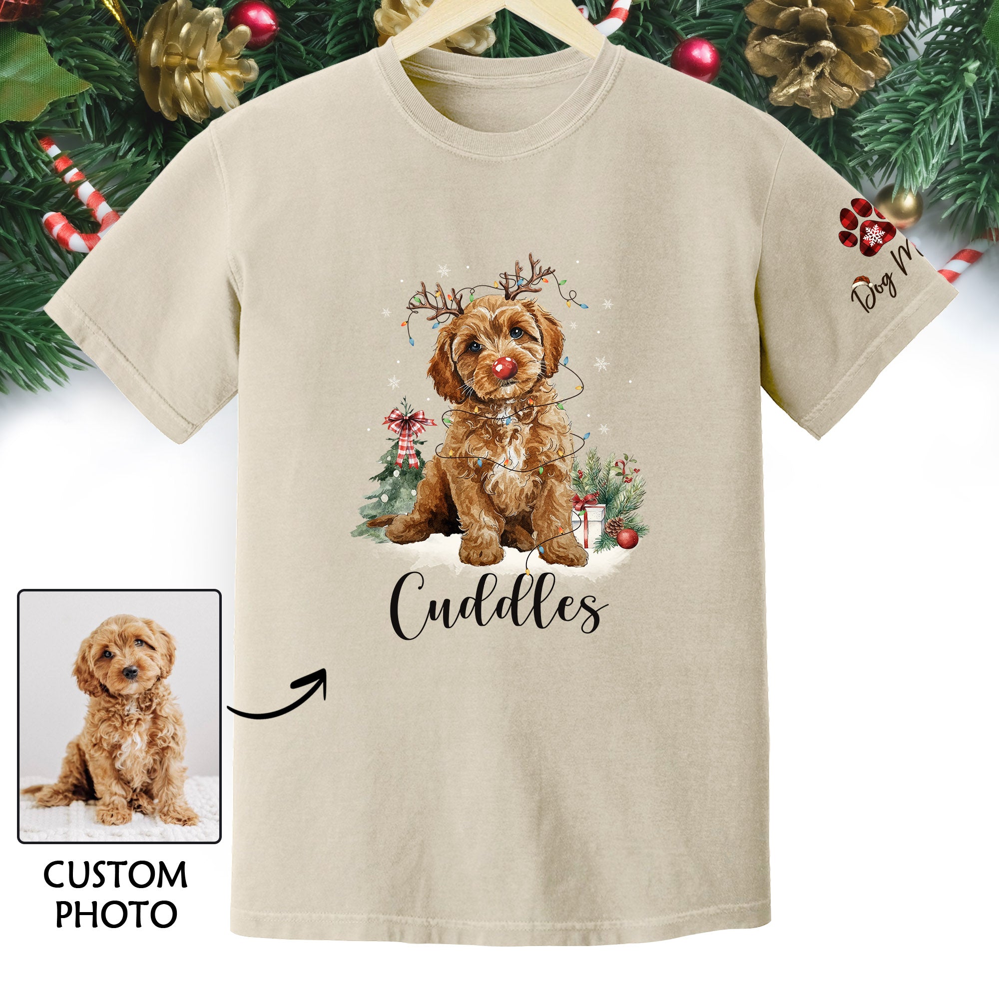 Holiday Dog Mom T-Shirt – Cozy Christmas Pet Lover Gift Idea