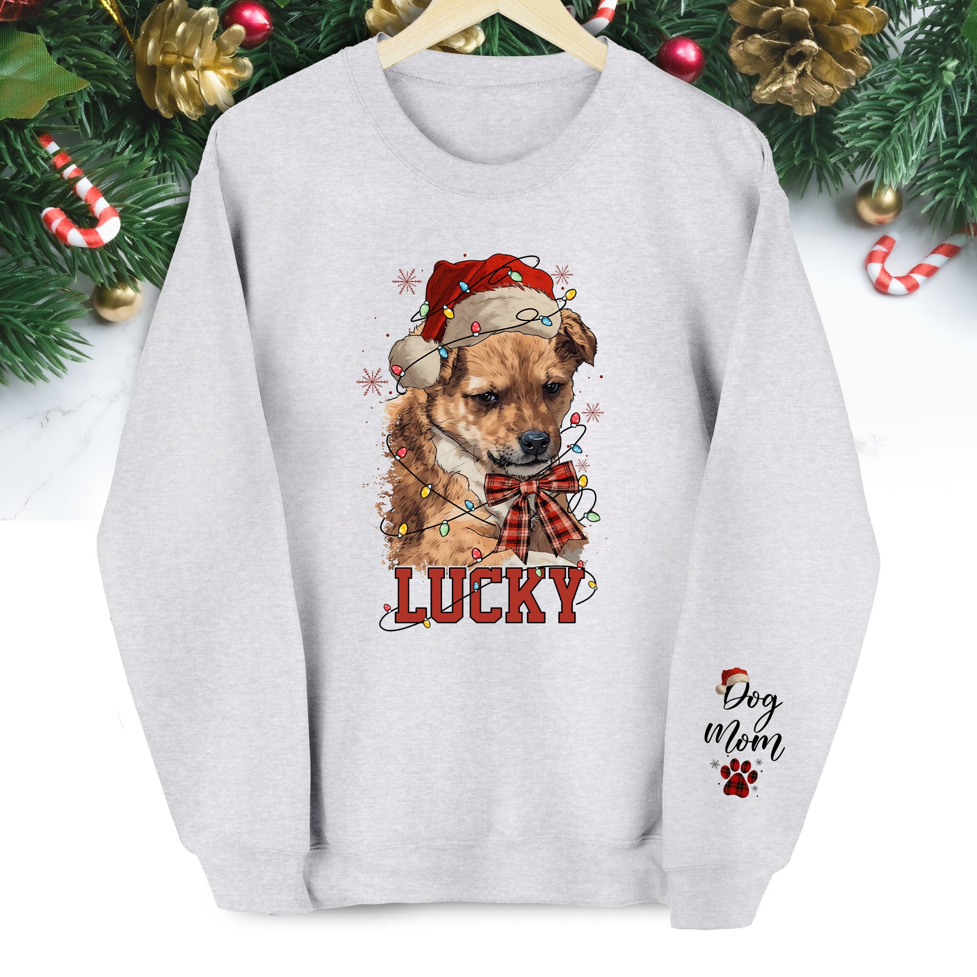 Custom Dog Christmas Sweatshirt – Personalized Pet Gift