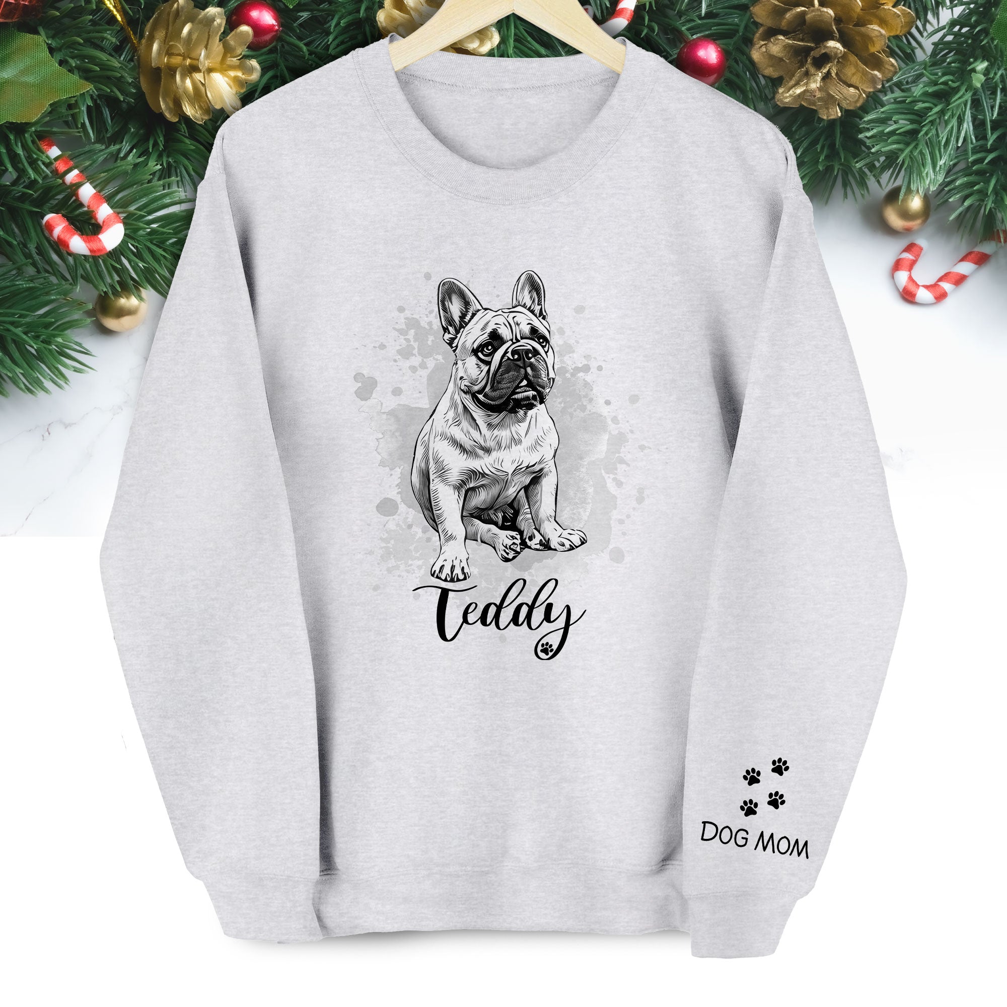 Custom Dog Sweatshirt – Personalized Pet Drawing of Your Dog, Ideal Gift for Dog Lovers