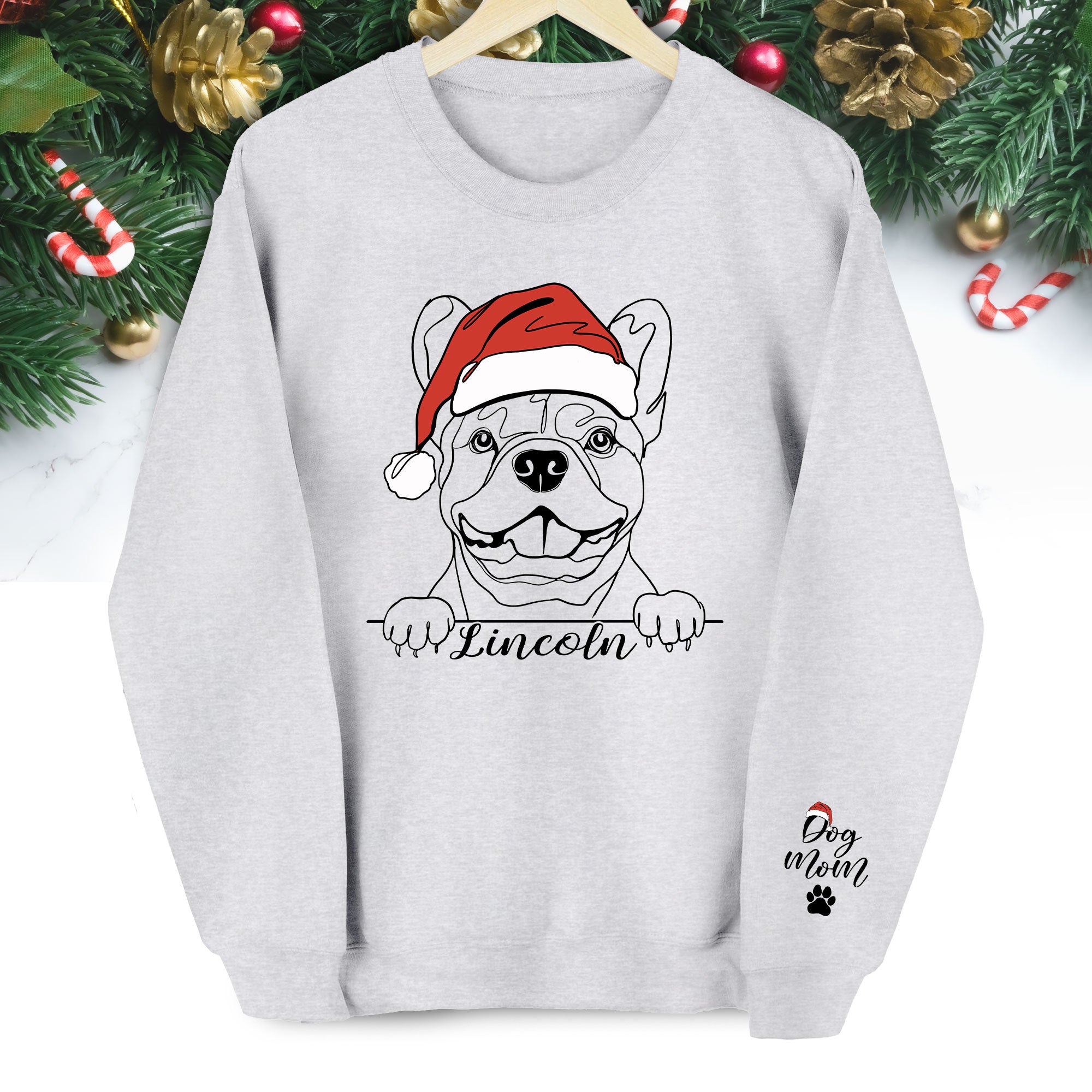 Custom Dog Face Sweatshirt for Dog Moms – Cute & Heartfelt Pet Lover Sweater