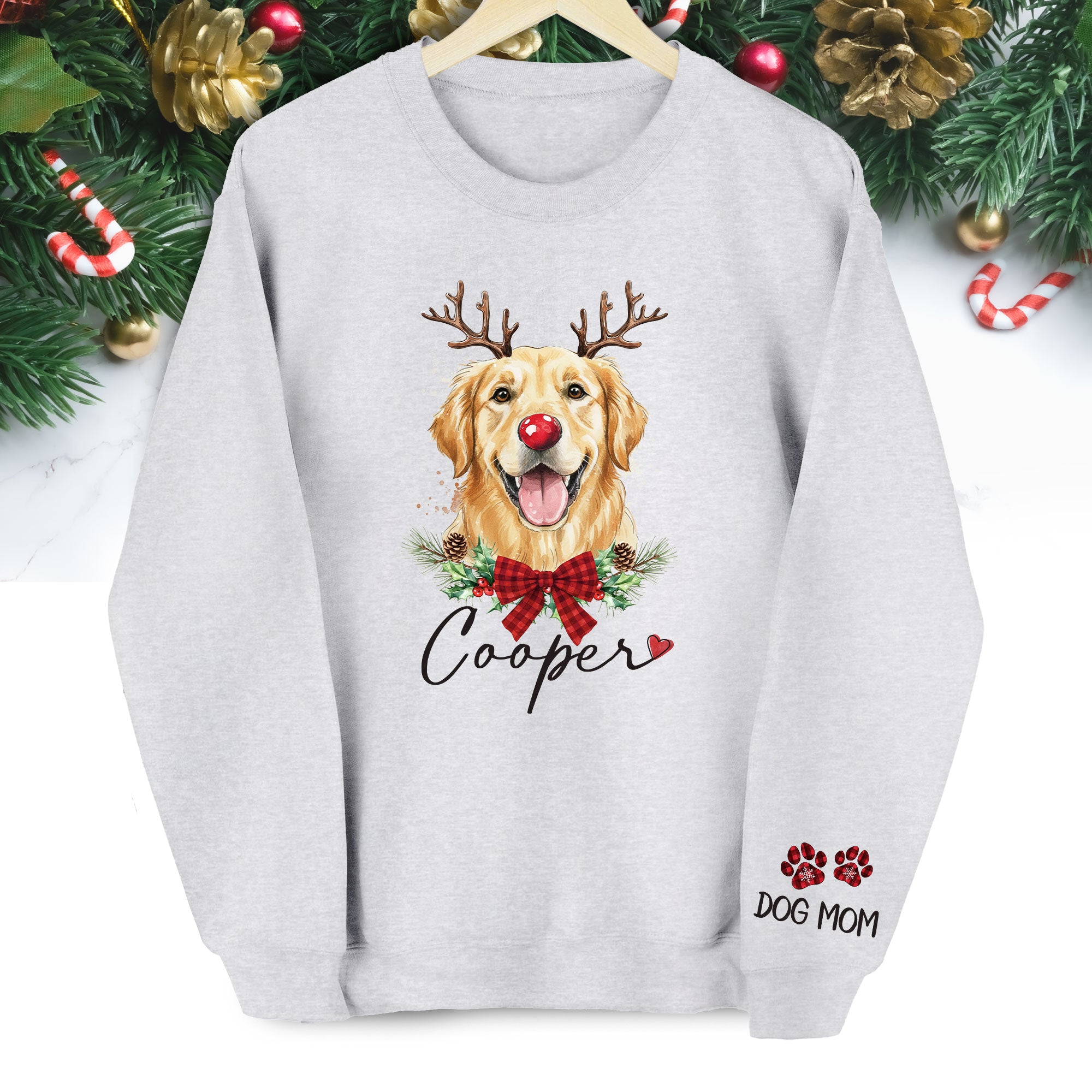 Custom Pet Face Dog Mom Sweatshirt – Personalized With Your Pup’s Photo