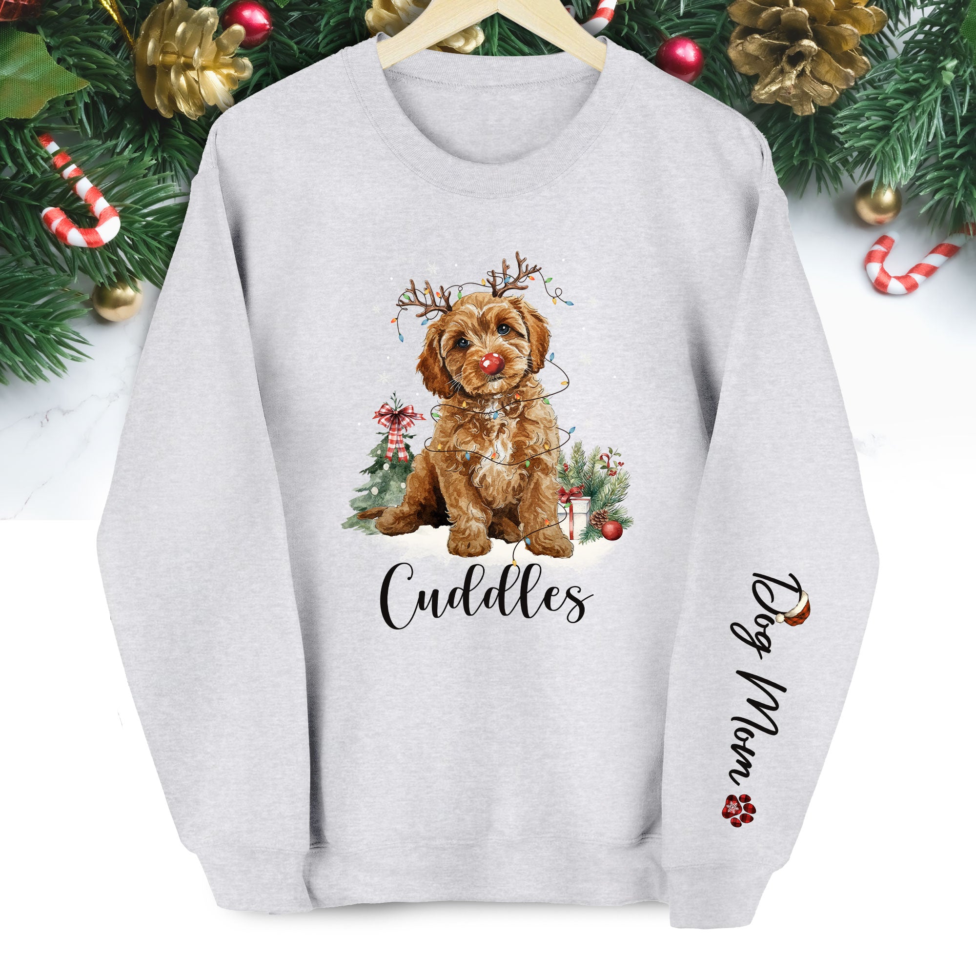 Custom Dog Face Sweatshirt for Dog Moms – Unique Gift for Pet Lovers