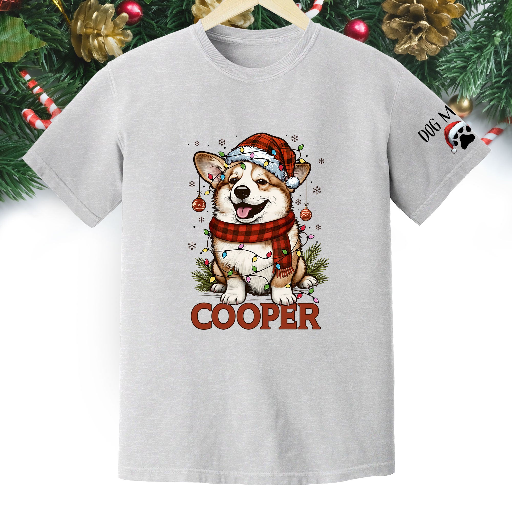 Personalized Pet Lover T-Shirt – Custom Dog Photo Christmas Shirt, Gift for Women