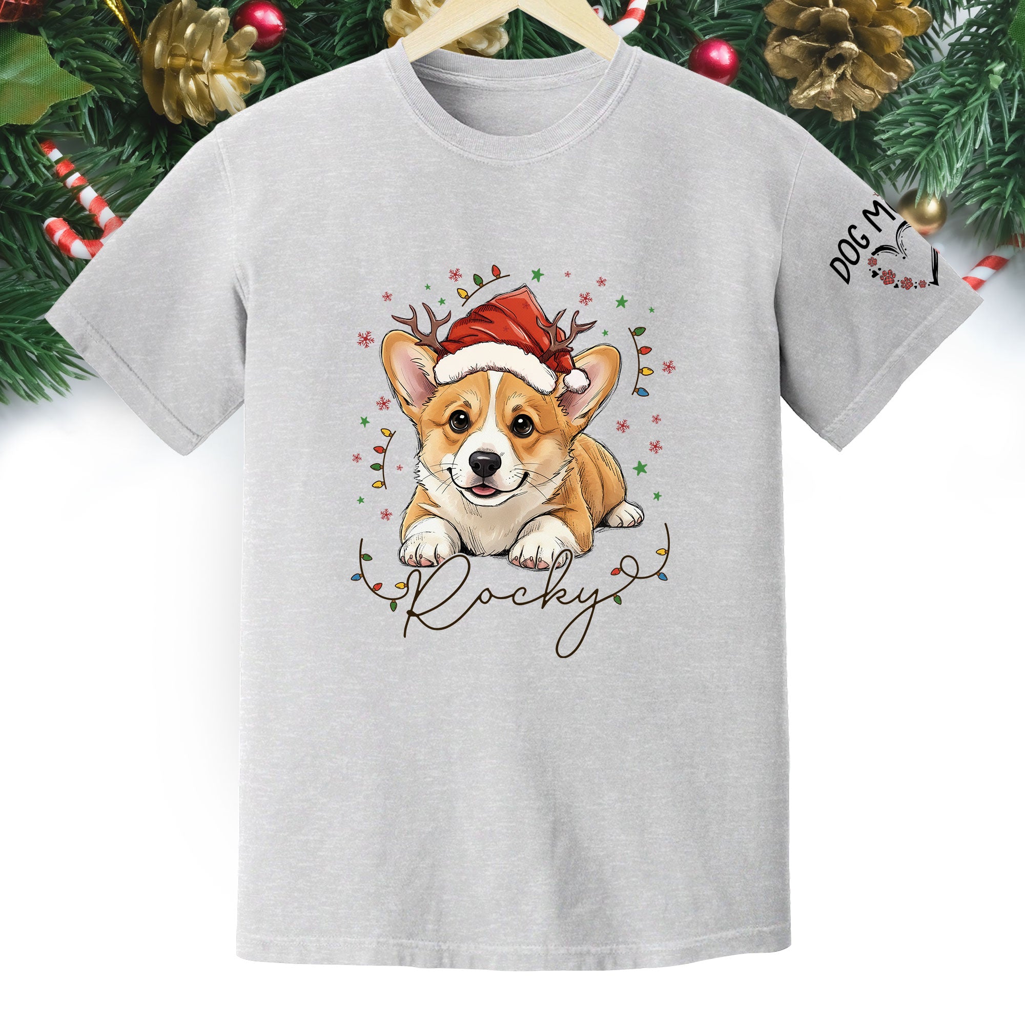 Personalized Pet Christmas Shirt – Custom Dog T-Shirt, Cute Holiday Gift for Pet Lovers