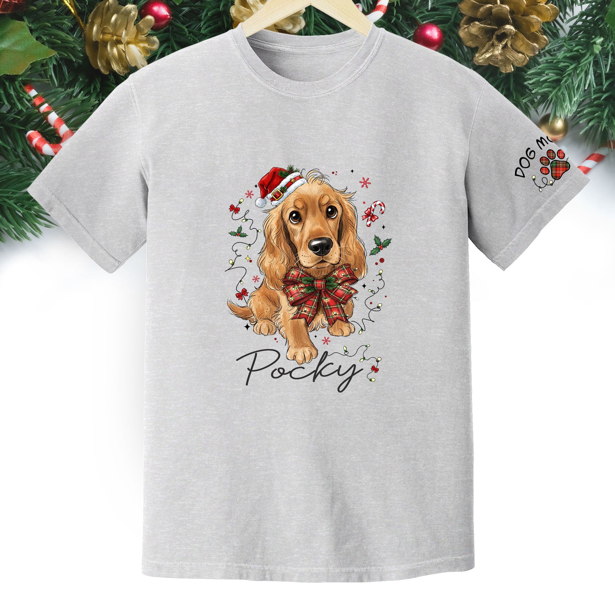 Personalized Dog Mom Shirt, Dog Mom Gift, Christmas Shirts For Women