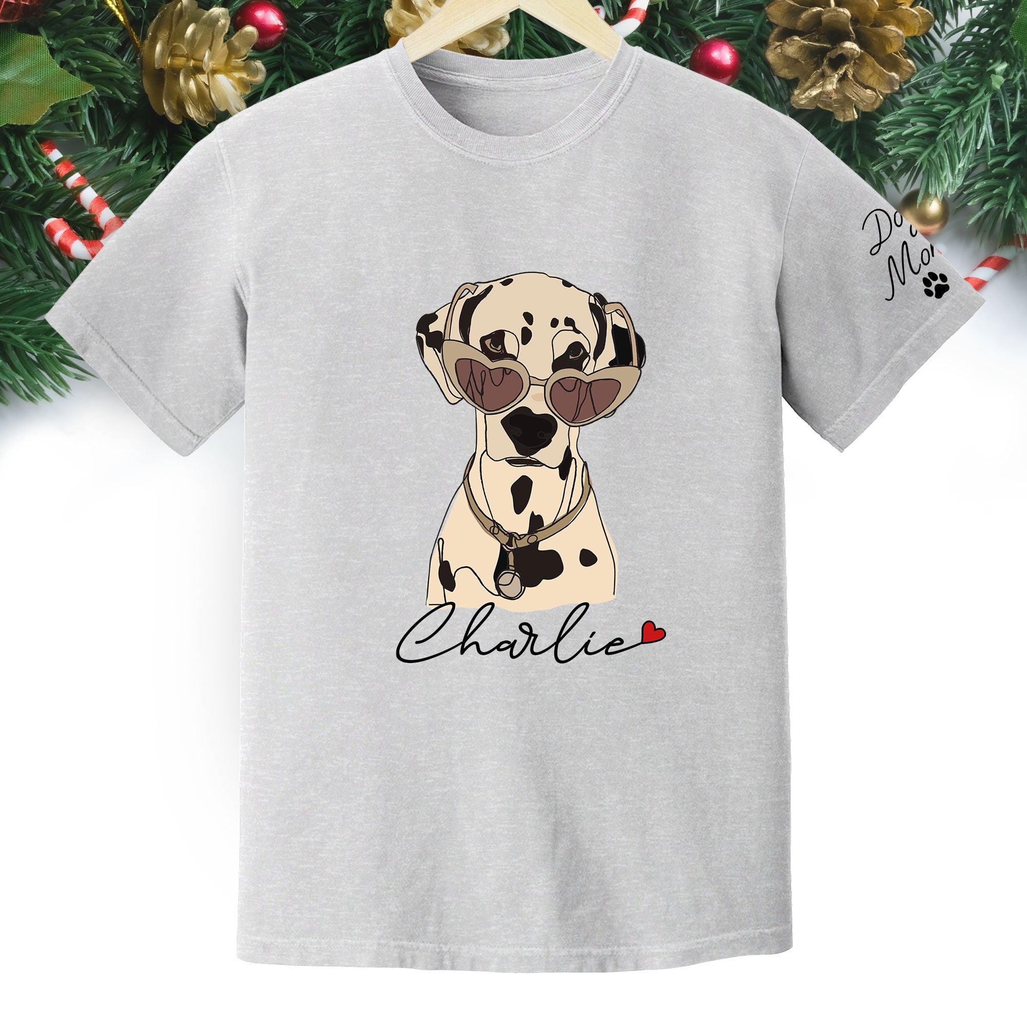 Custom Dog Mom Shirt – Personalized Pet Lover T-Shirt, Unique Christmas Gift for Pet Lovers