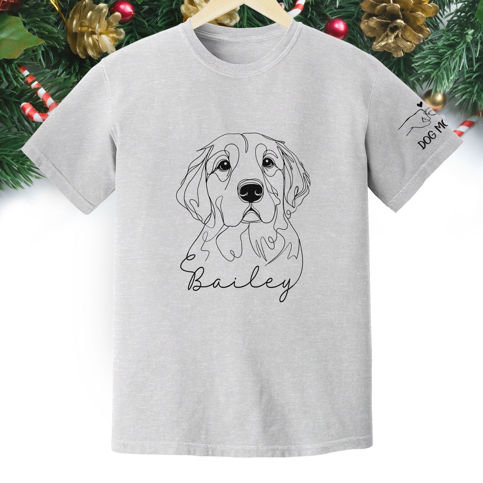 Custom Pet Photo T-Shirt – Personalized Dog Mom Shirt, Funny Christmas Gift for Pet Lovers