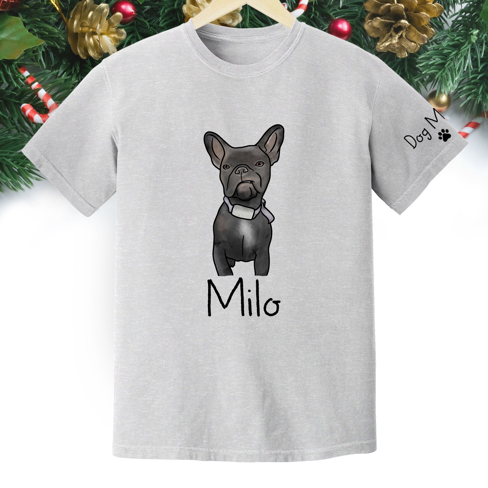 Custom Pet Portrait T-Shirt – Personalized Dog Lover Tee from Photo, Cute Gift for Dog Mom & Dog Dad
