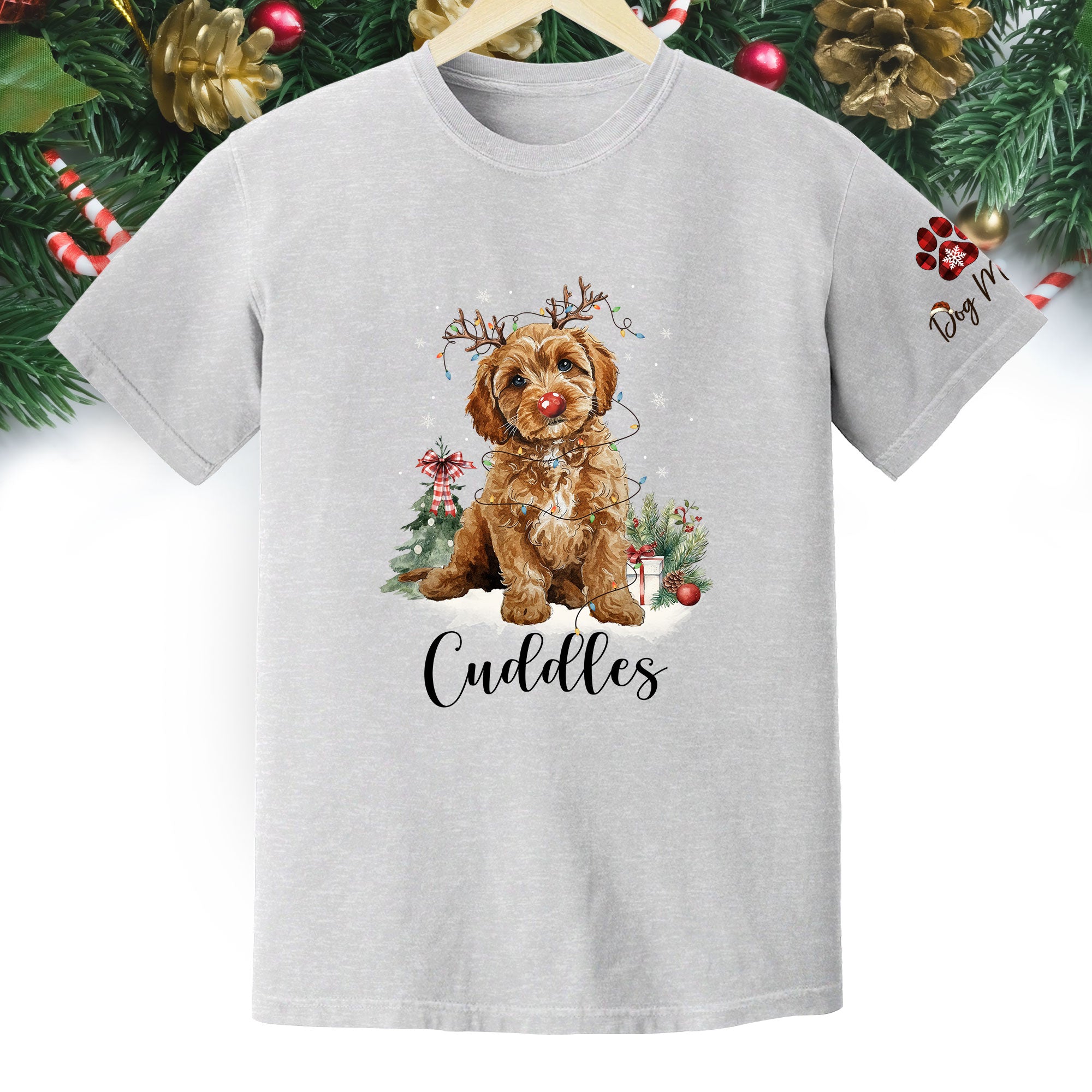 Holiday Dog Mom T-Shirt – Cozy Christmas Pet Lover Gift Idea