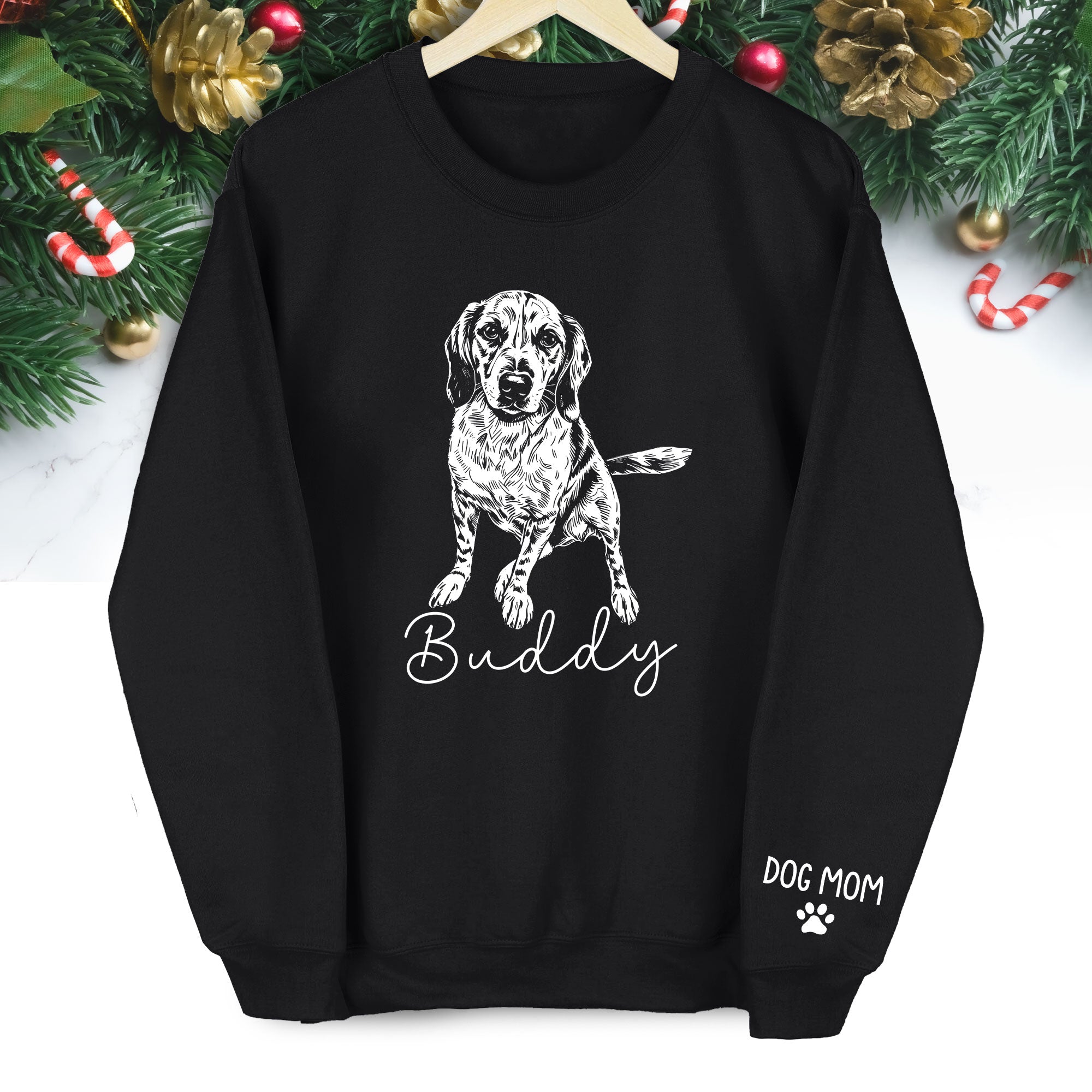 Custom Dog Mom Sweatshirt – Personalized with Your Dog’s Picture, Great Gift for Dog Lovers