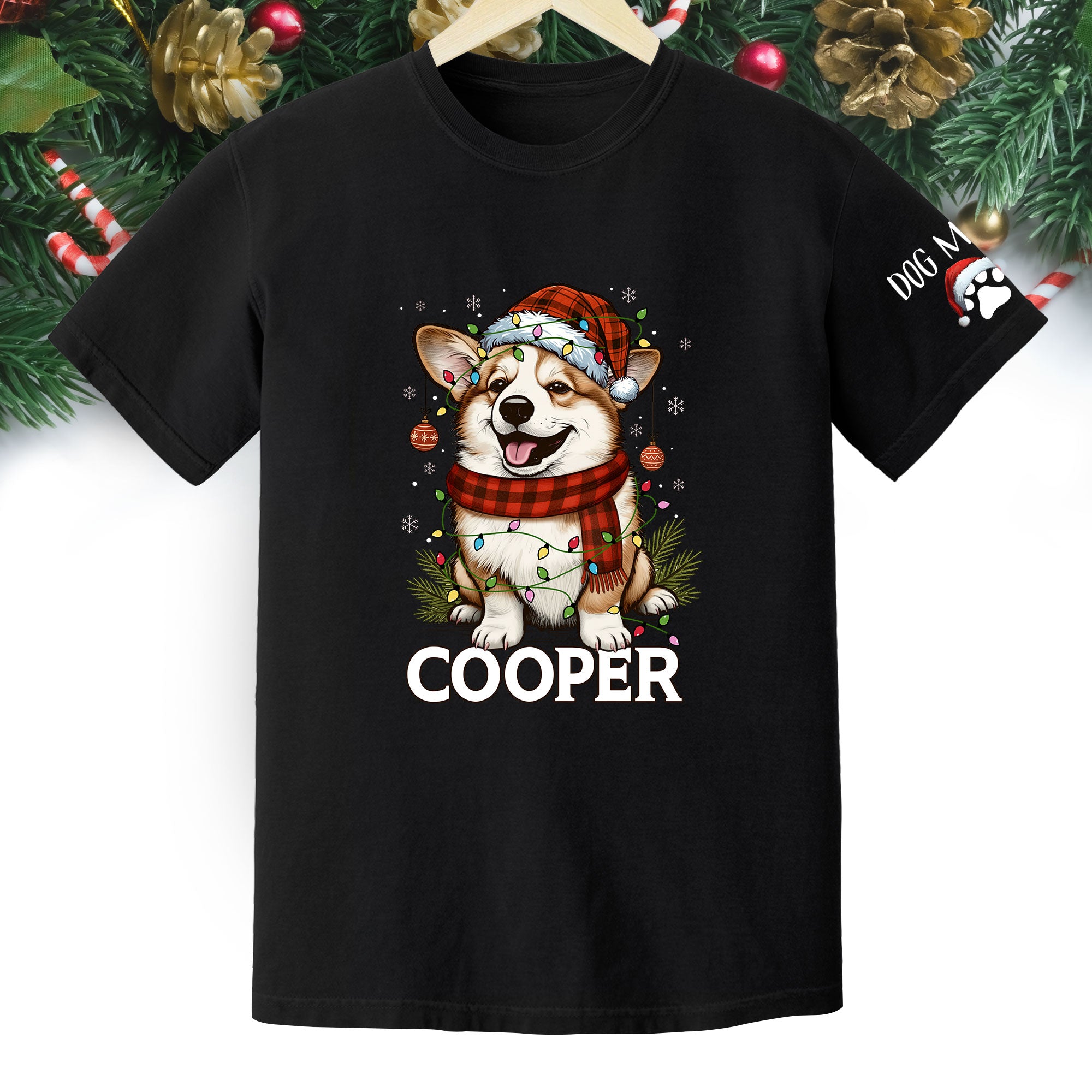Personalized Pet Lover T-Shirt – Custom Dog Photo Christmas Shirt, Gift for Women