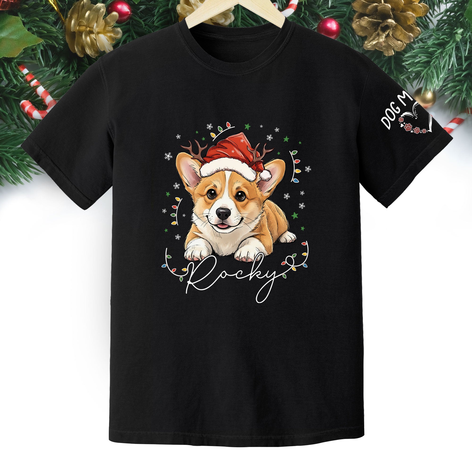 Personalized Pet Christmas Shirt – Custom Dog T-Shirt, Cute Holiday Gift for Pet Lovers