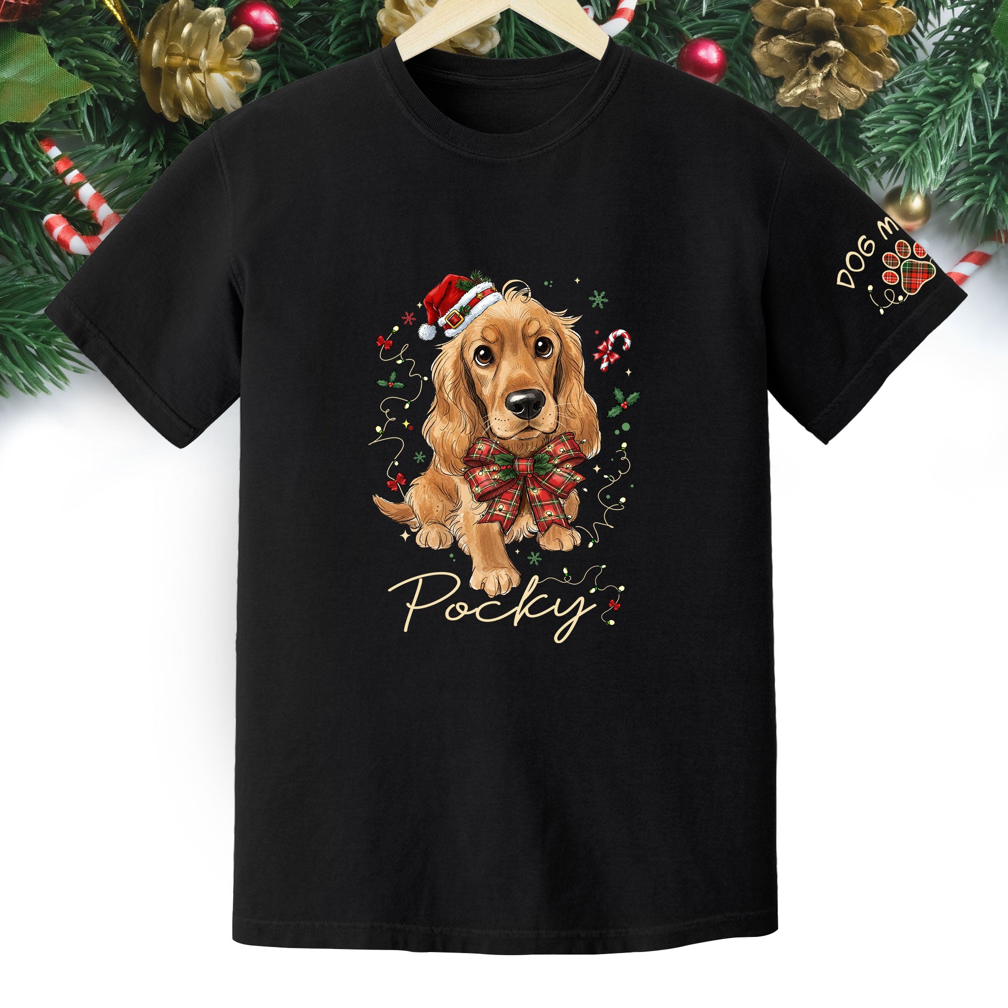 Personalized Dog Mom Shirt, Dog Mom Gift, Christmas Shirts For Women