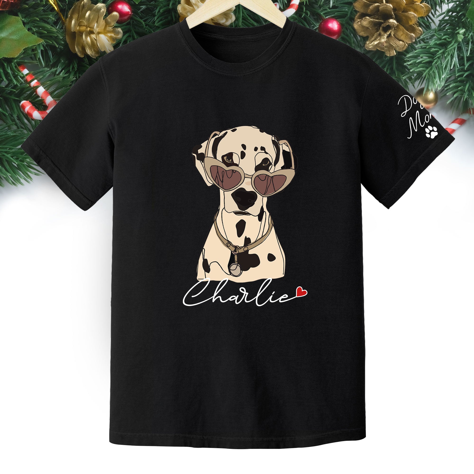 Custom Dog Mom Shirt – Personalized Pet Lover T-Shirt, Unique Christmas Gift for Pet Lovers