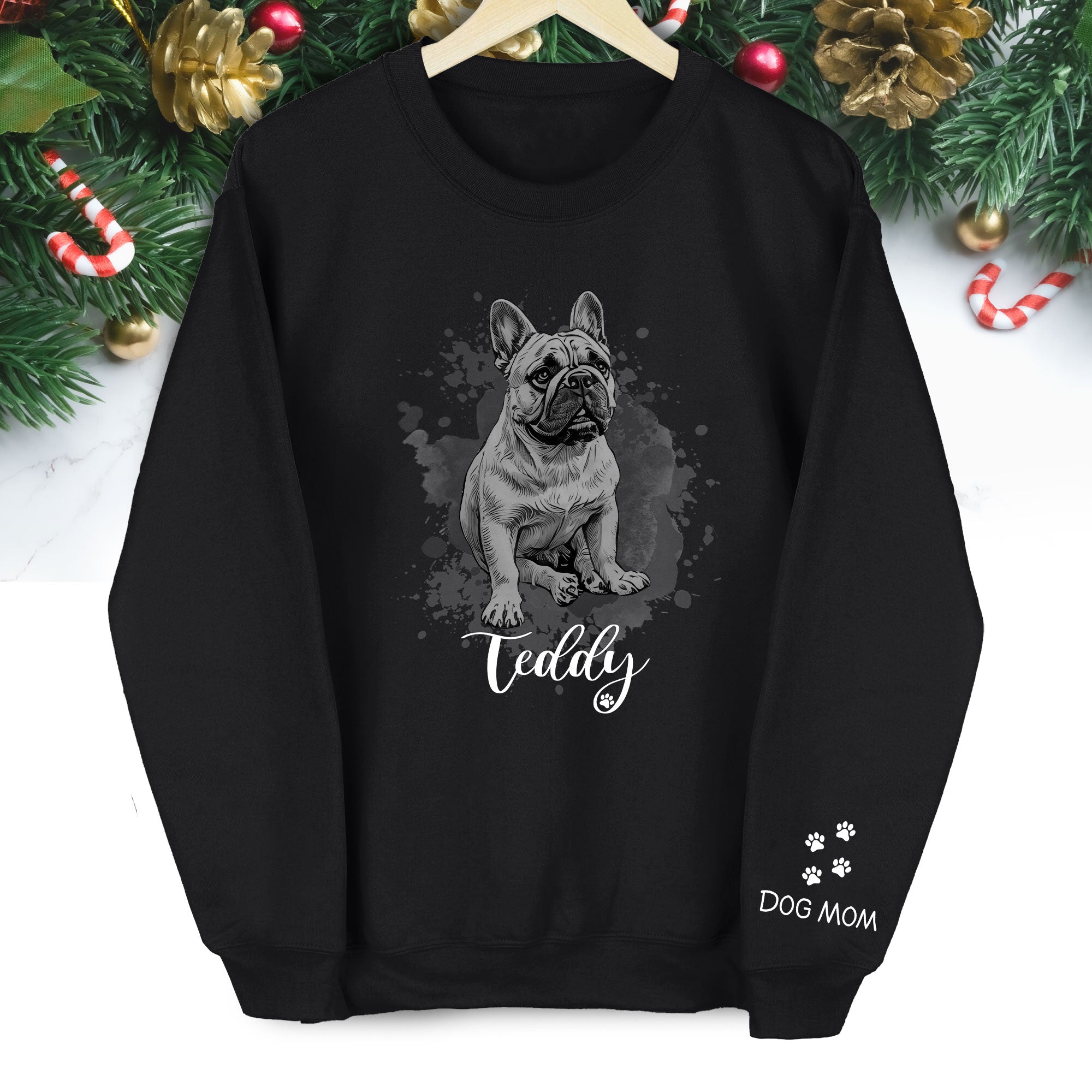 Custom Dog Sweatshirt – Personalized Pet Drawing of Your Dog, Ideal Gift for Dog Lovers