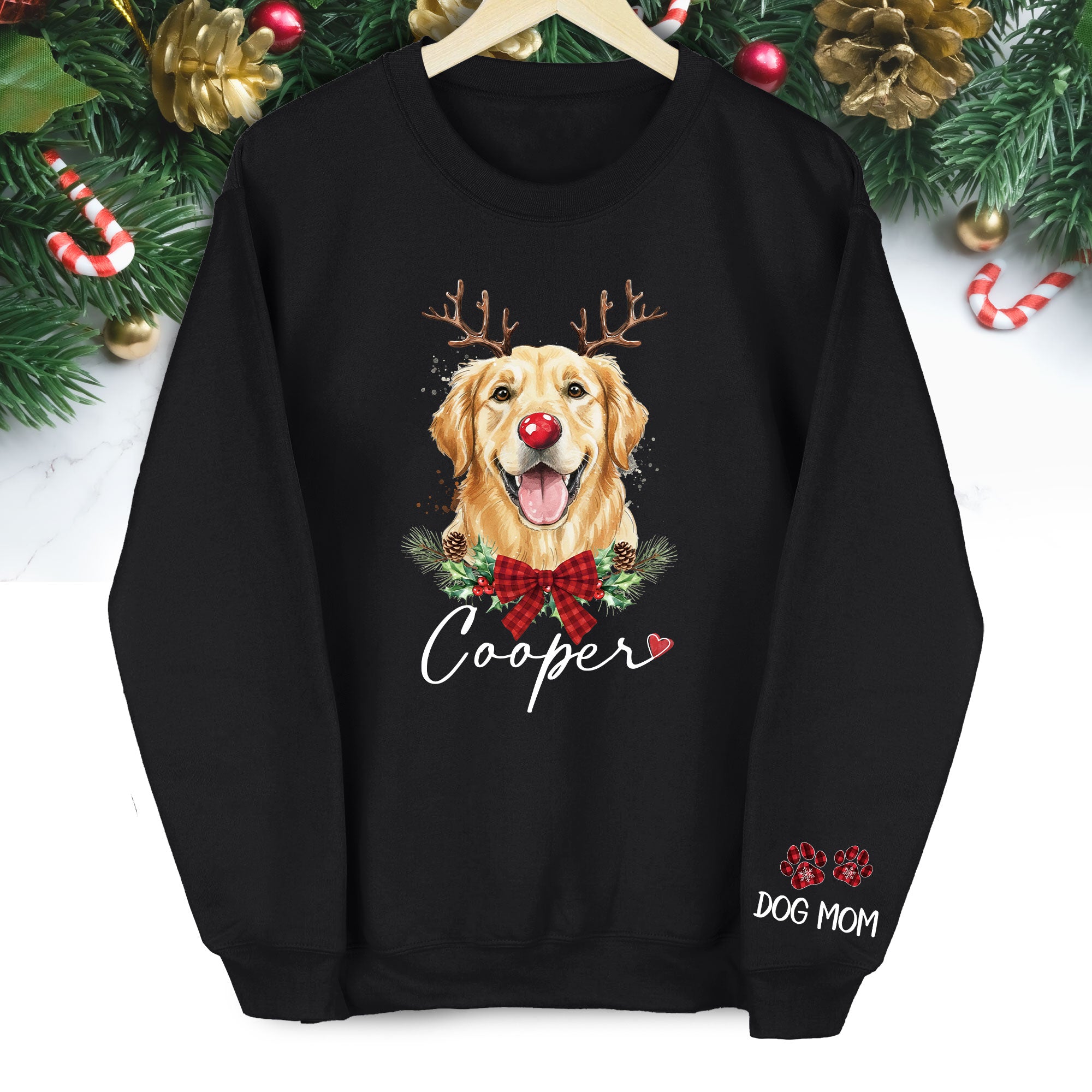Custom Pet Face Dog Mom Sweatshirt – Personalized With Your Pup’s Photo