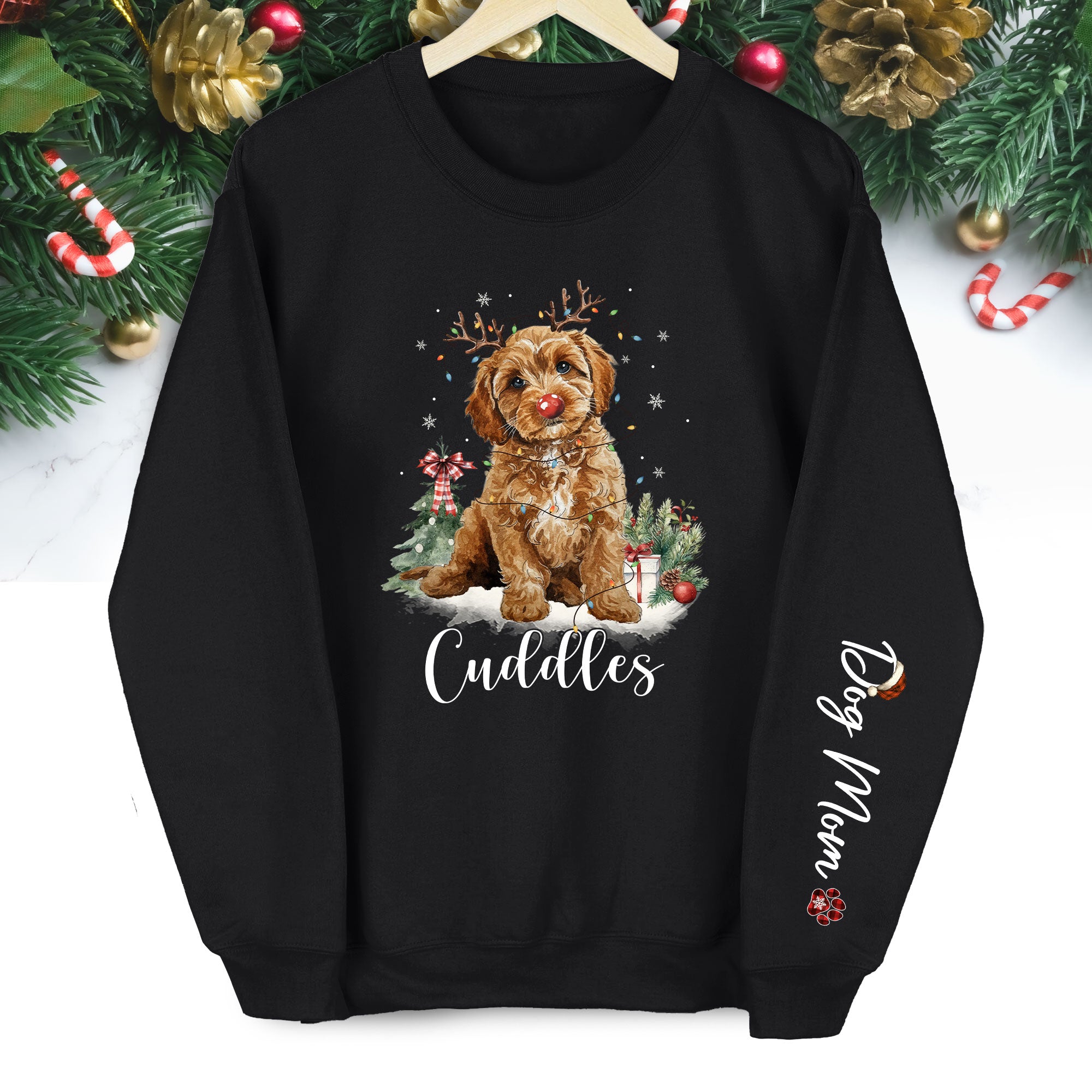 Custom Dog Face Sweatshirt for Dog Moms – Unique Gift for Pet Lovers