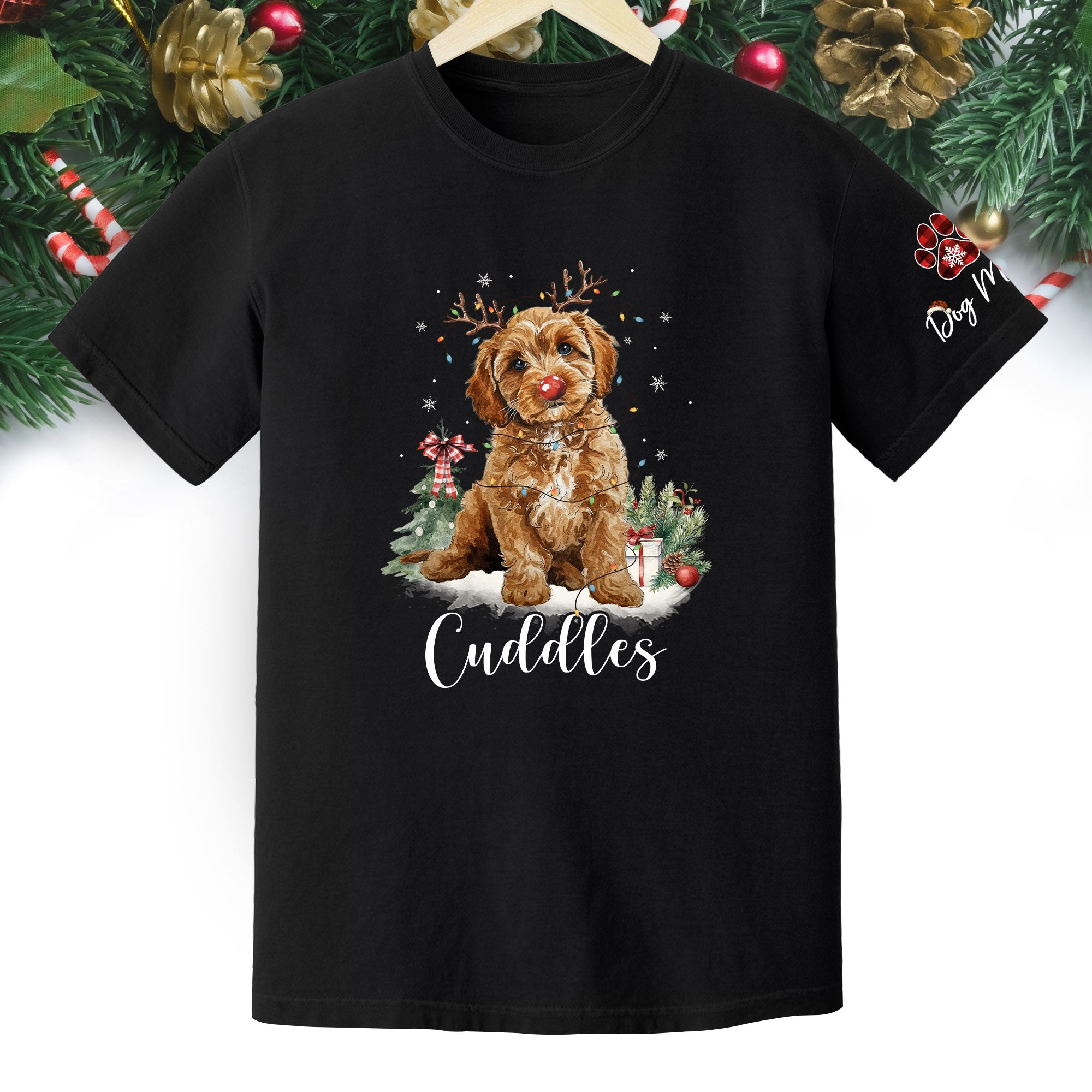 Holiday Dog Mom T-Shirt – Cozy Christmas Pet Lover Gift Idea