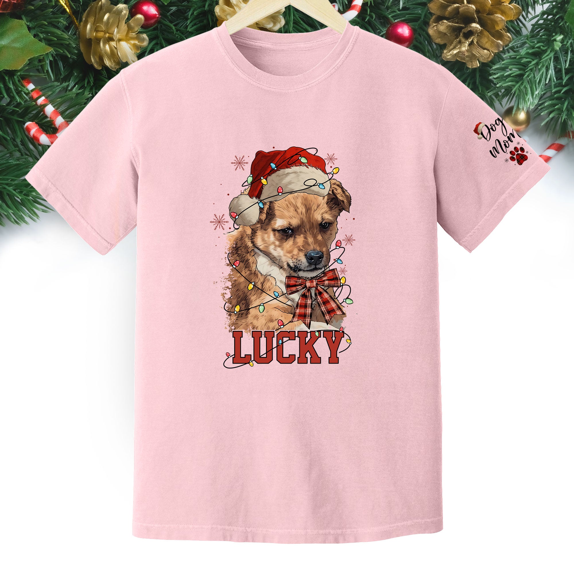 Custom Dog Shirt – Personalized Pet Photo T-Shirt, Holiday Gift for Dog Mom