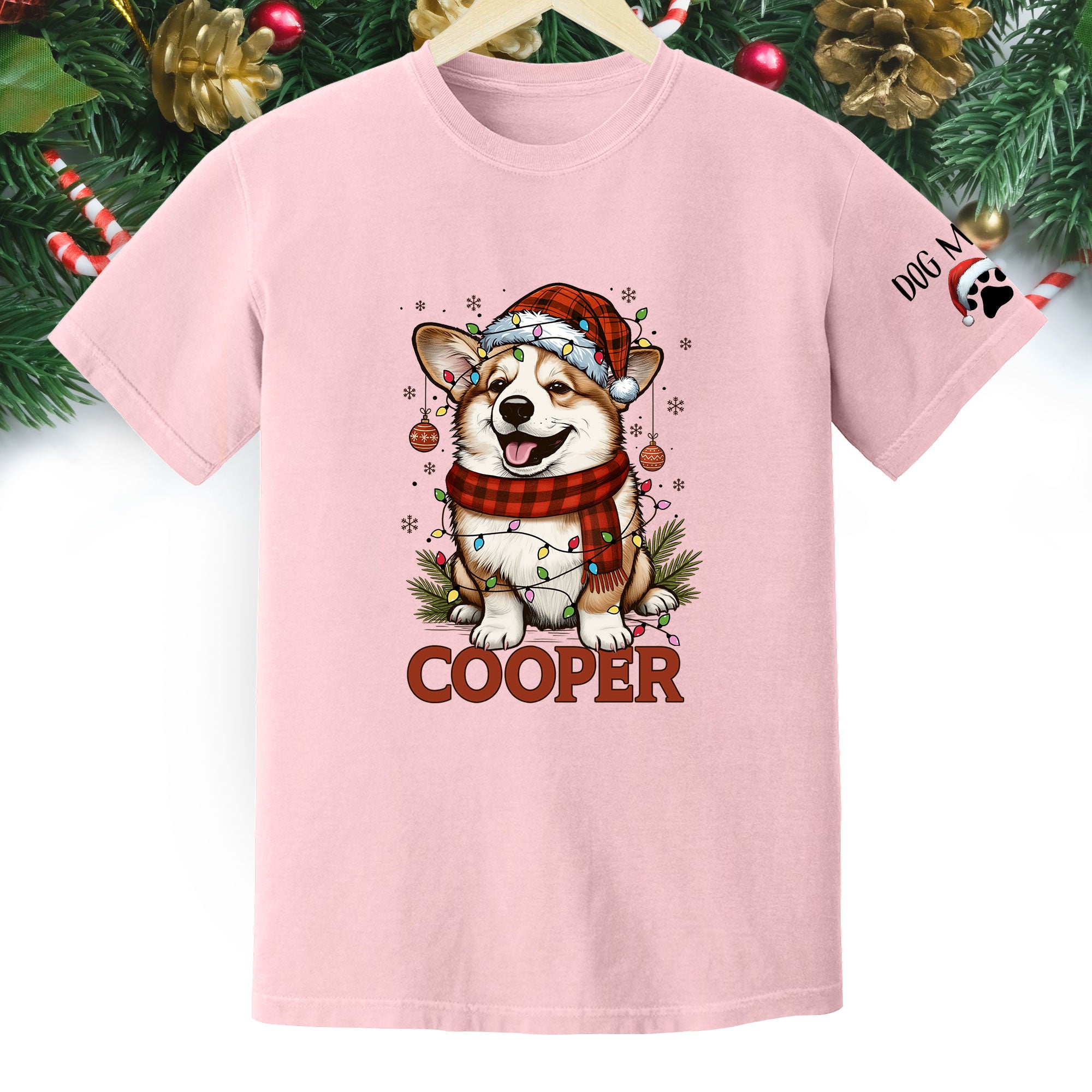 Personalized Pet Lover T-Shirt – Custom Dog Photo Christmas Shirt, Gift for Women