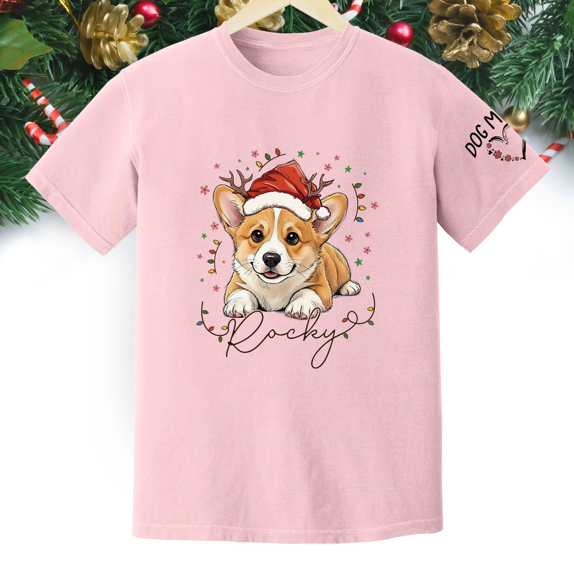 Personalized Pet Christmas Shirt – Custom Dog T-Shirt, Cute Holiday Gift for Pet Lovers