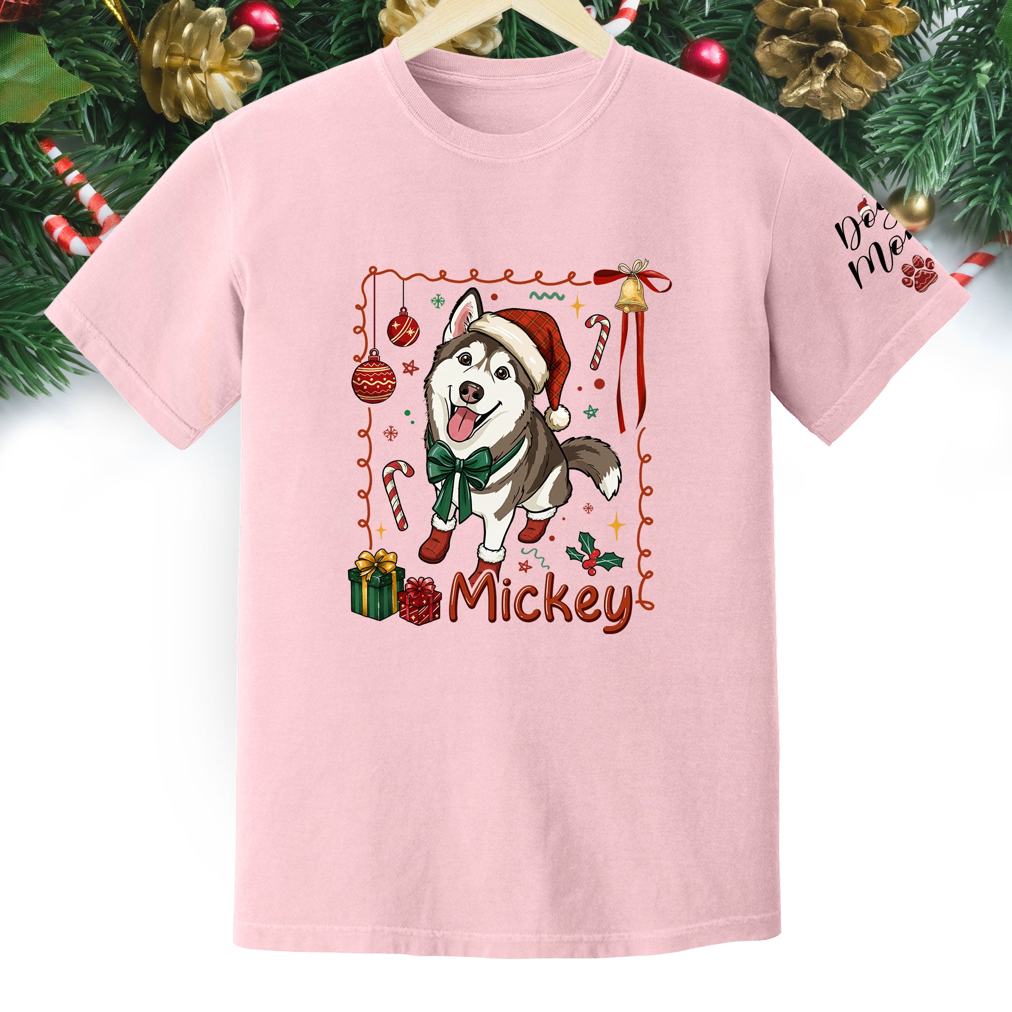 Personalized Dog Mom Shirt, Christmas Shirts For Women, Dog Mom Gift