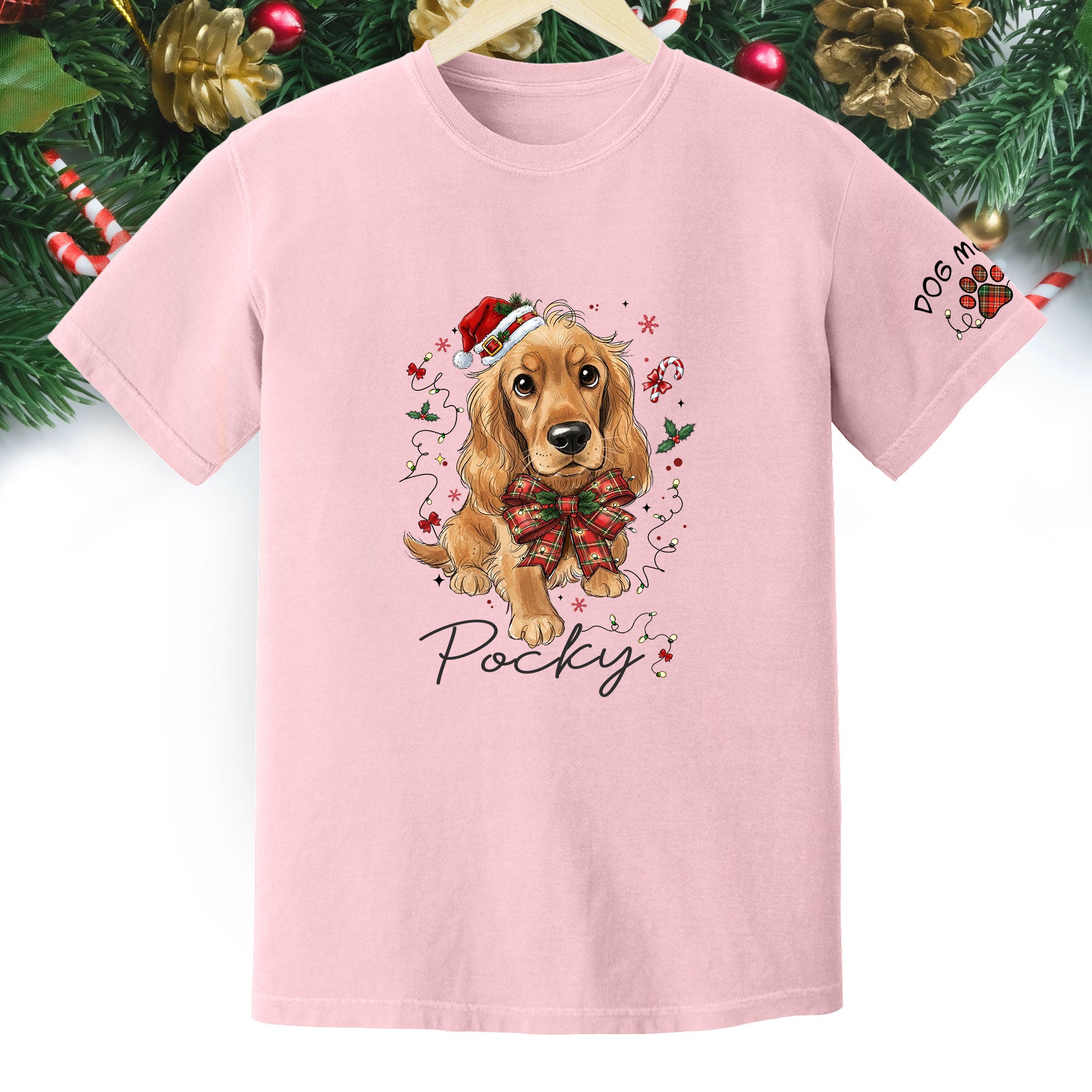 Personalized Dog Mom Shirt, Dog Mom Gift, Christmas Shirts For Women