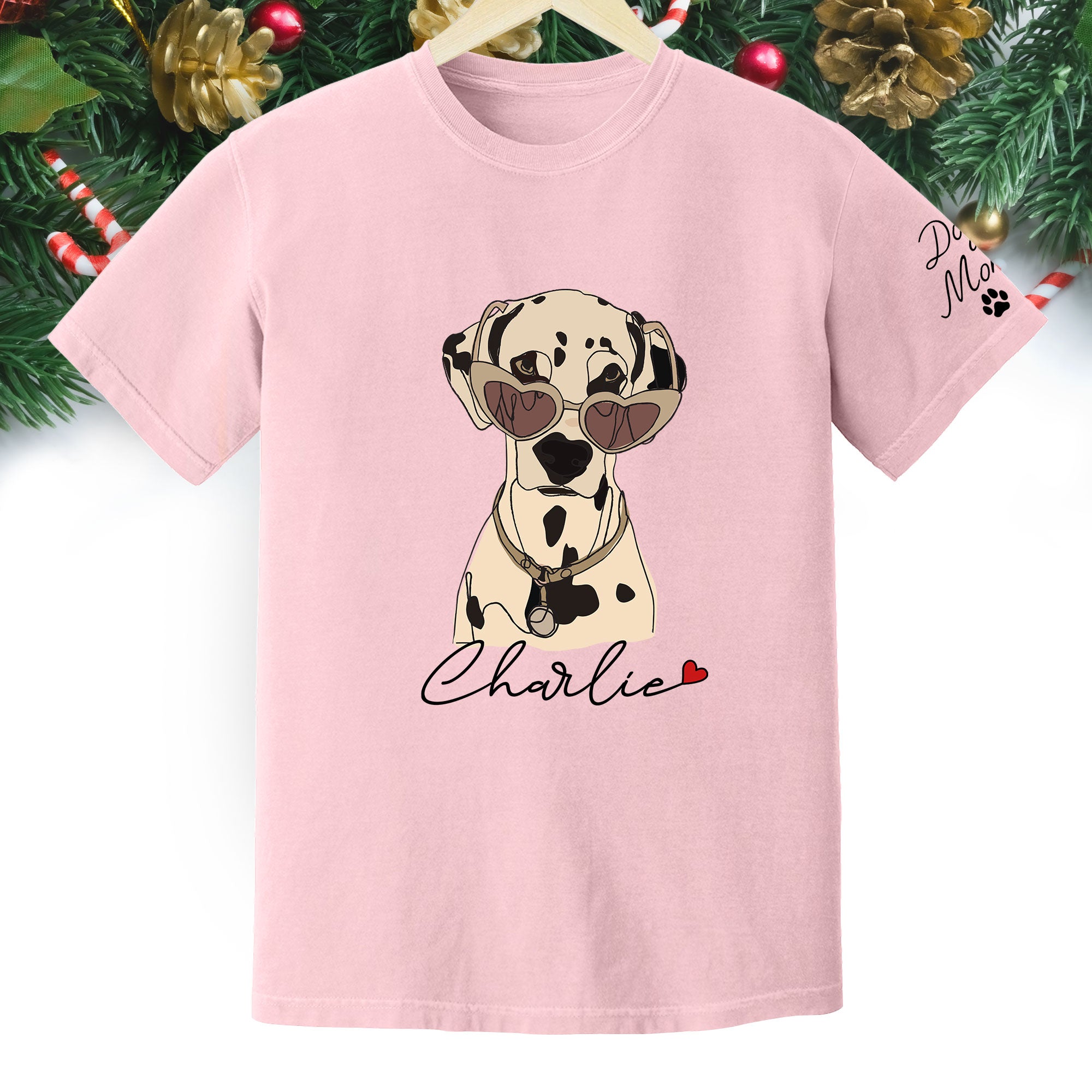 Custom Dog Mom Shirt – Personalized Pet Lover T-Shirt, Unique Christmas Gift for Pet Lovers
