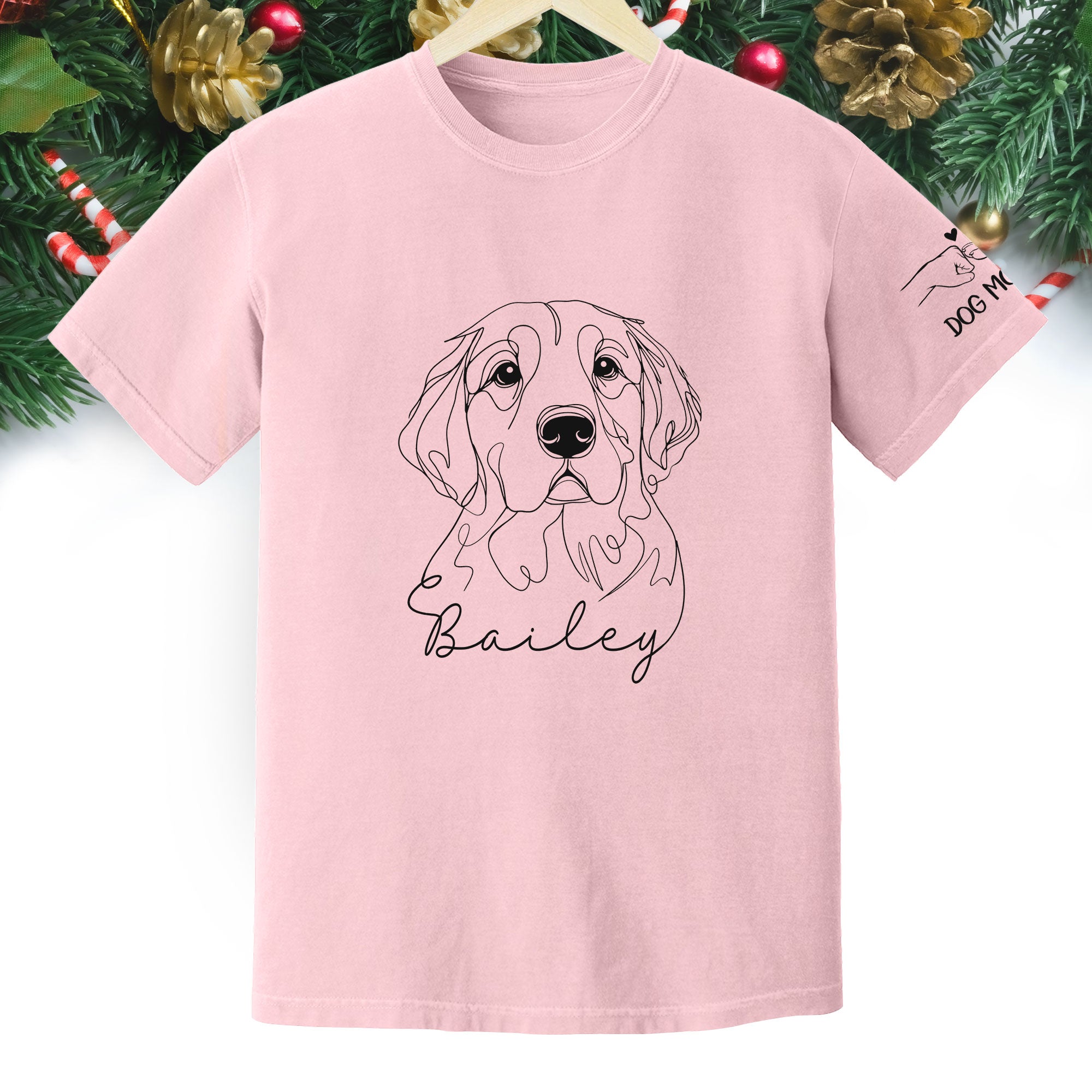 Custom Pet Photo T-Shirt – Personalized Dog Mom Shirt, Funny Christmas Gift for Pet Lovers