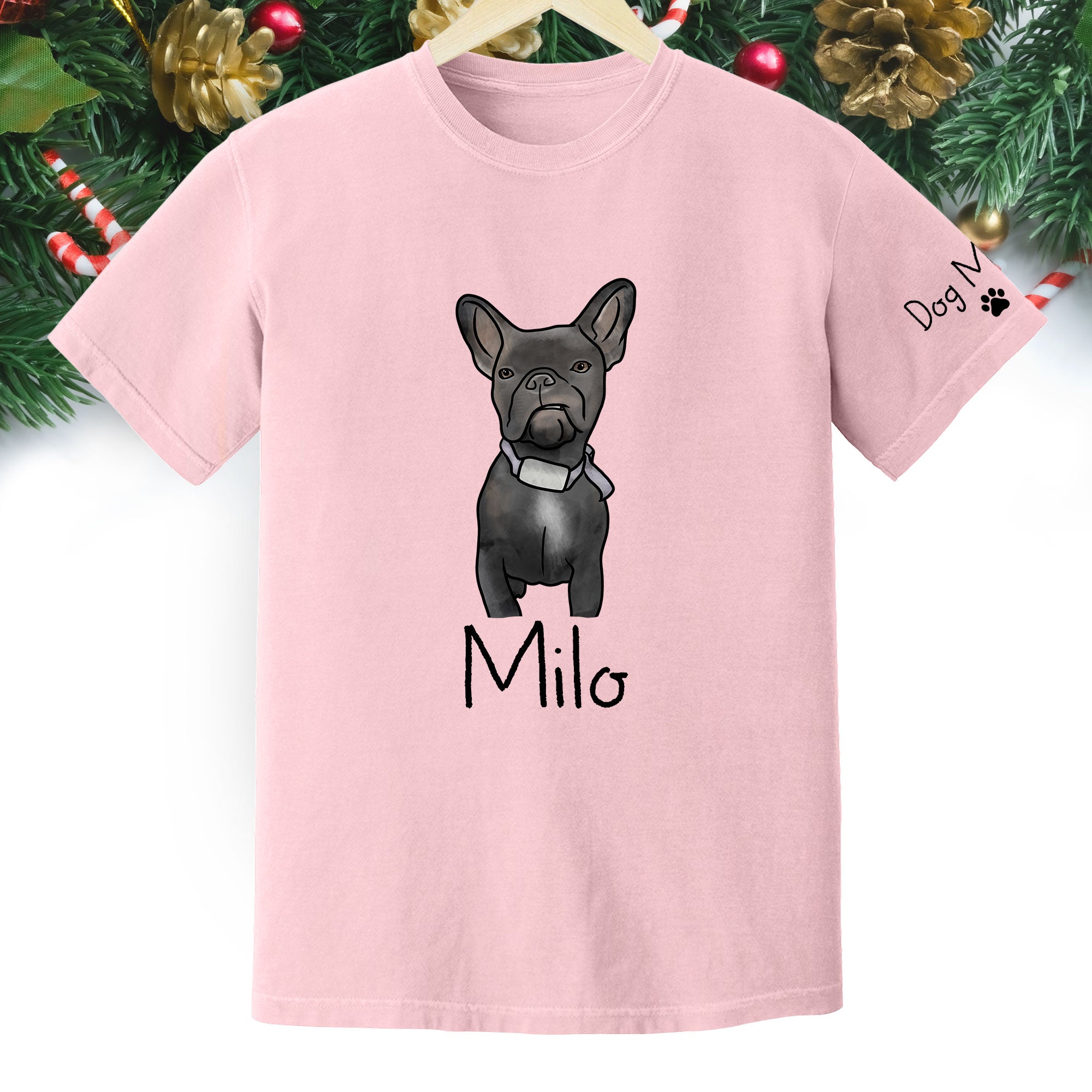 Custom Pet Portrait T-Shirt – Personalized Dog Lover Tee from Photo, Cute Gift for Dog Mom & Dog Dad