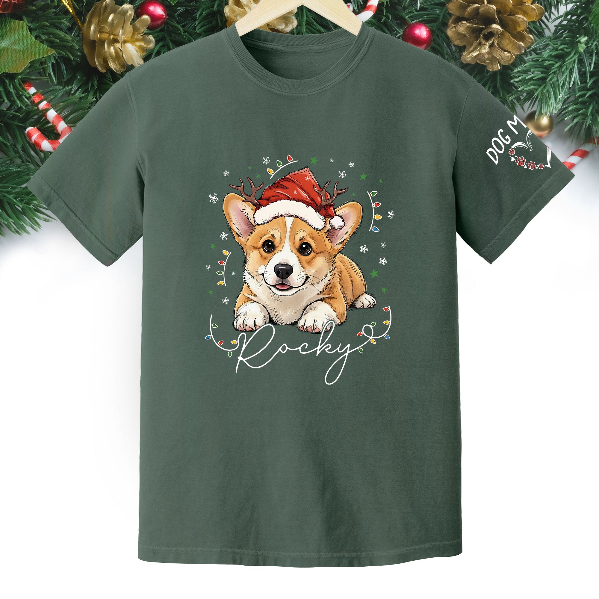 Personalized Pet Christmas Shirt – Custom Dog T-Shirt, Cute Holiday Gift for Pet Lovers