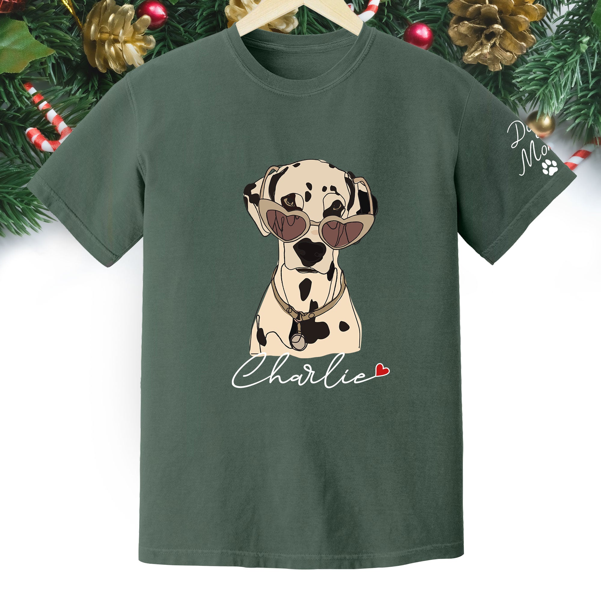 Custom Dog Mom Shirt – Personalized Pet Lover T-Shirt, Unique Christmas Gift for Pet Lovers
