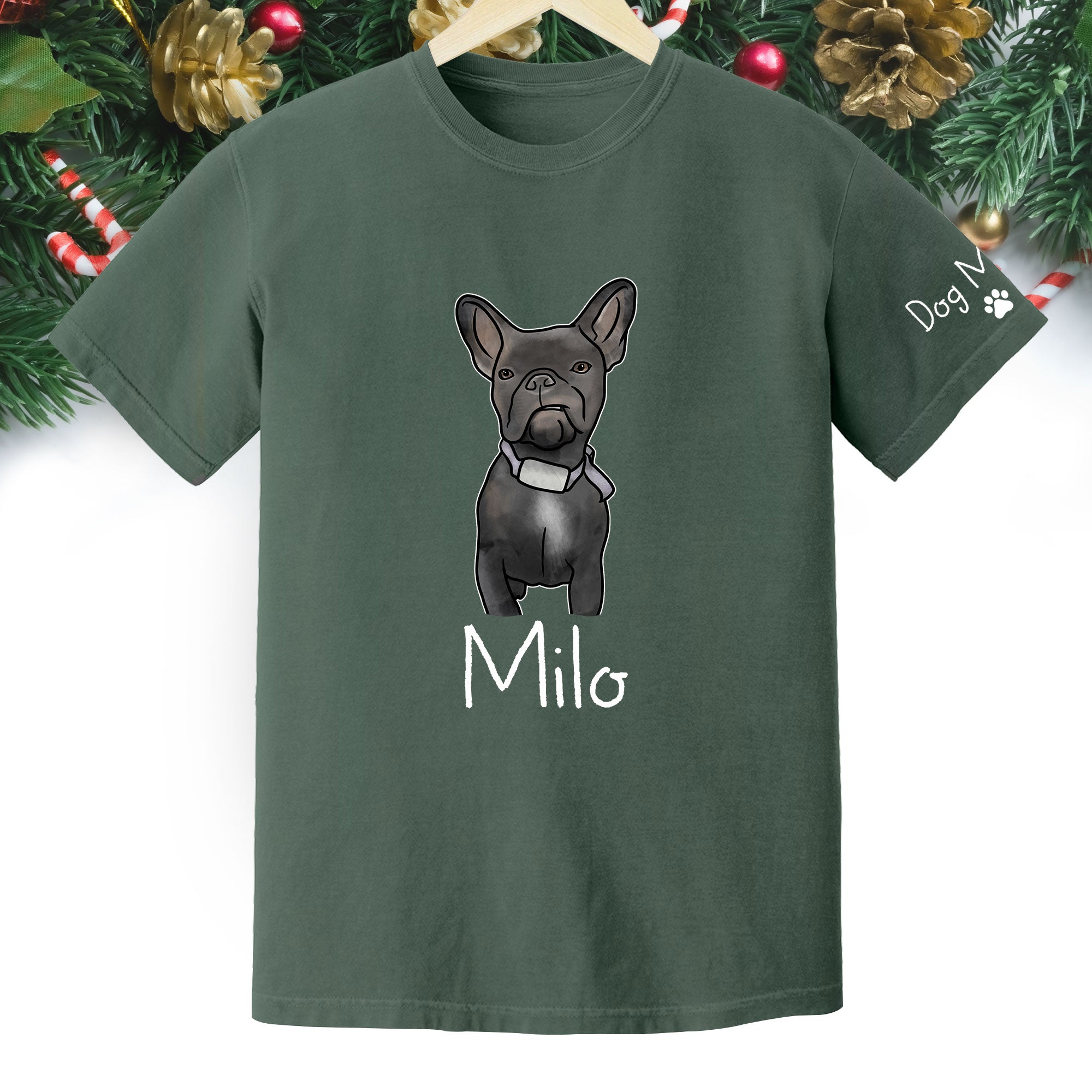 Custom Pet Portrait T-Shirt – Personalized Dog Lover Tee from Photo, Cute Gift for Dog Mom & Dog Dad