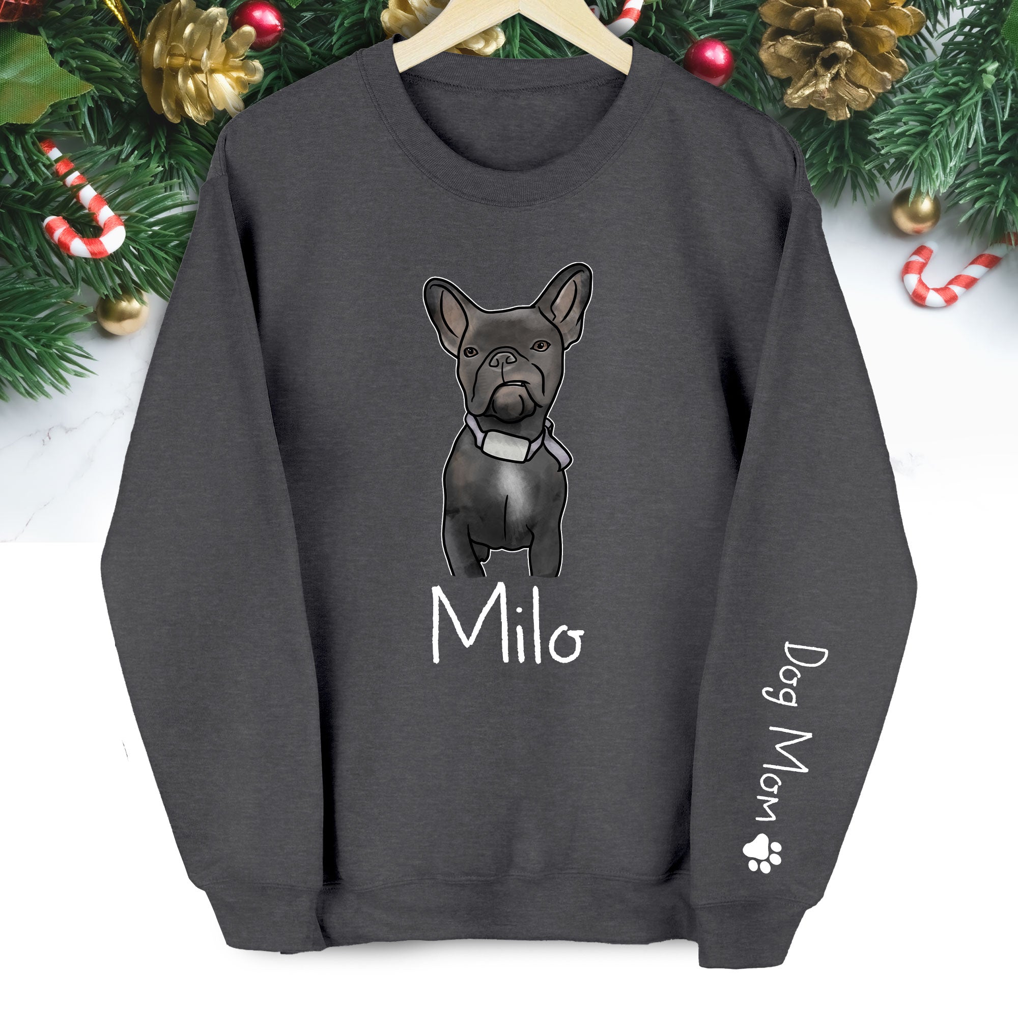 Custom Dog Lover Sweatshirt – Personalized Pet Photo Crewneck, Christmas Gift for Women