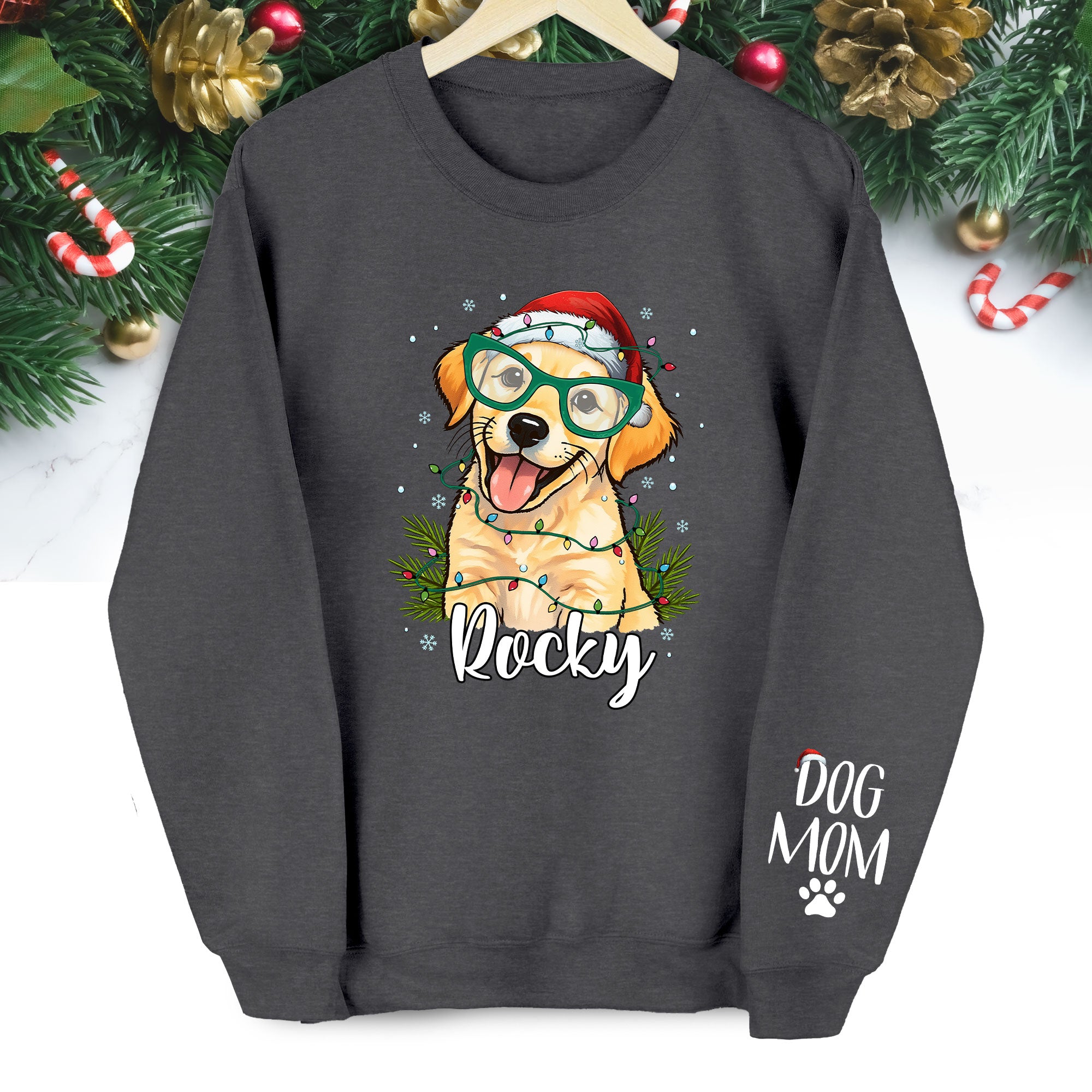 Custom Pet Portrait Sweatshirt – Funny Holiday Dog Gift