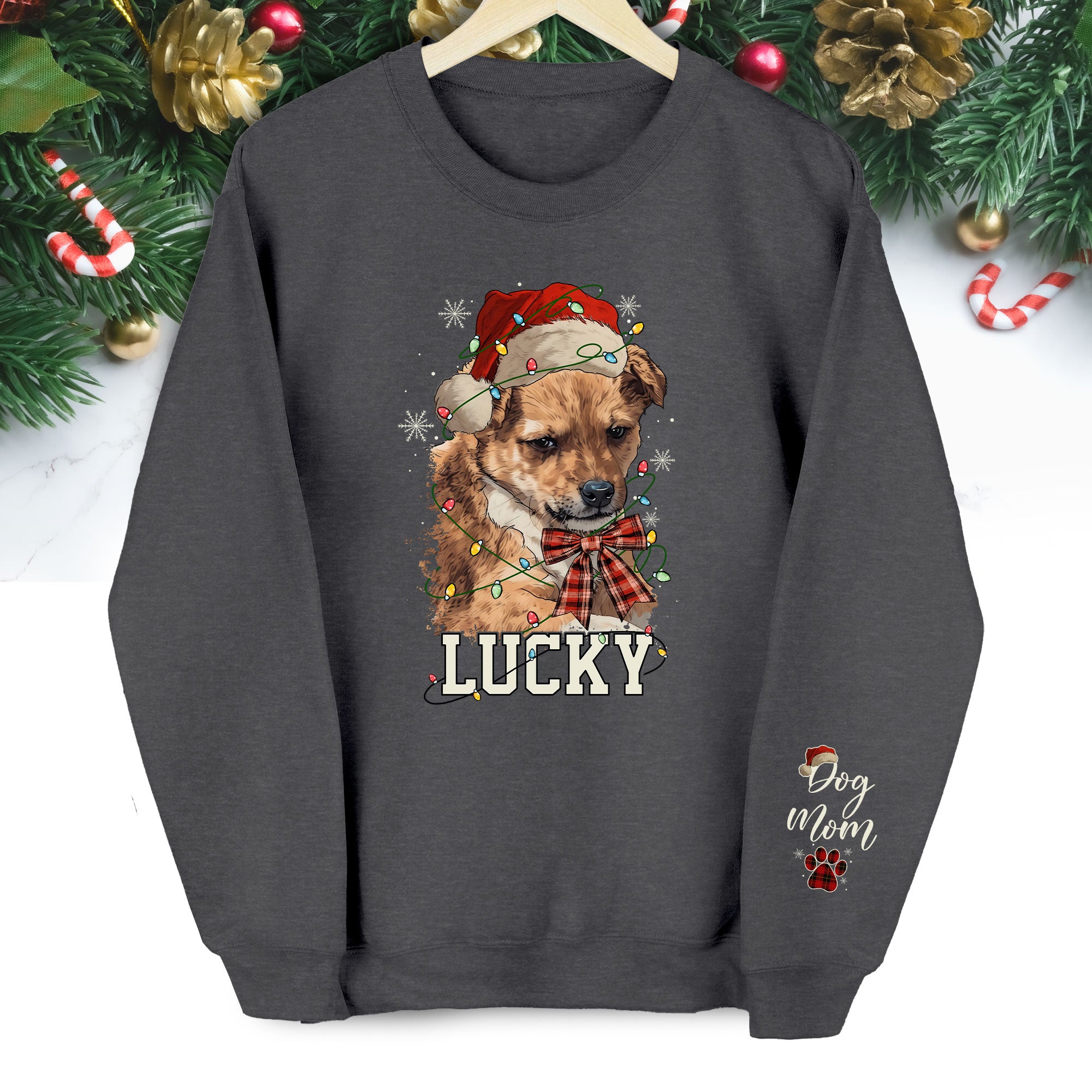 Custom Dog Christmas Sweatshirt – Personalized Pet Gift