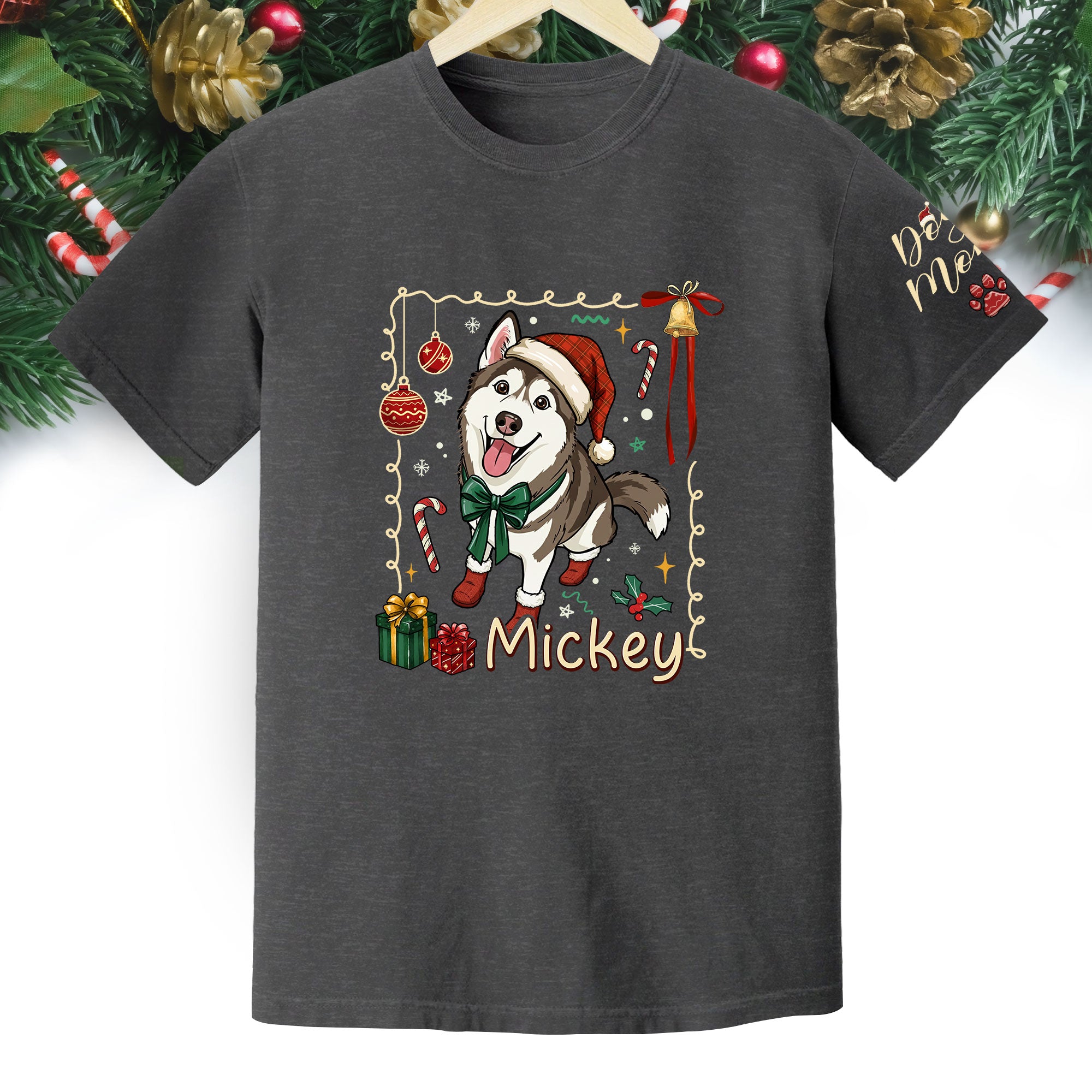 Personalized Dog Mom Shirt, Christmas Shirts For Women, Dog Mom Gift