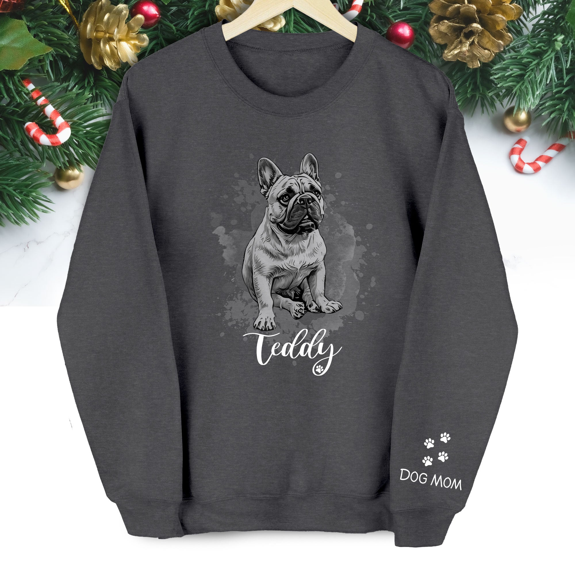 Custom Dog Sweatshirt – Personalized Pet Drawing of Your Dog, Ideal Gift for Dog Lovers