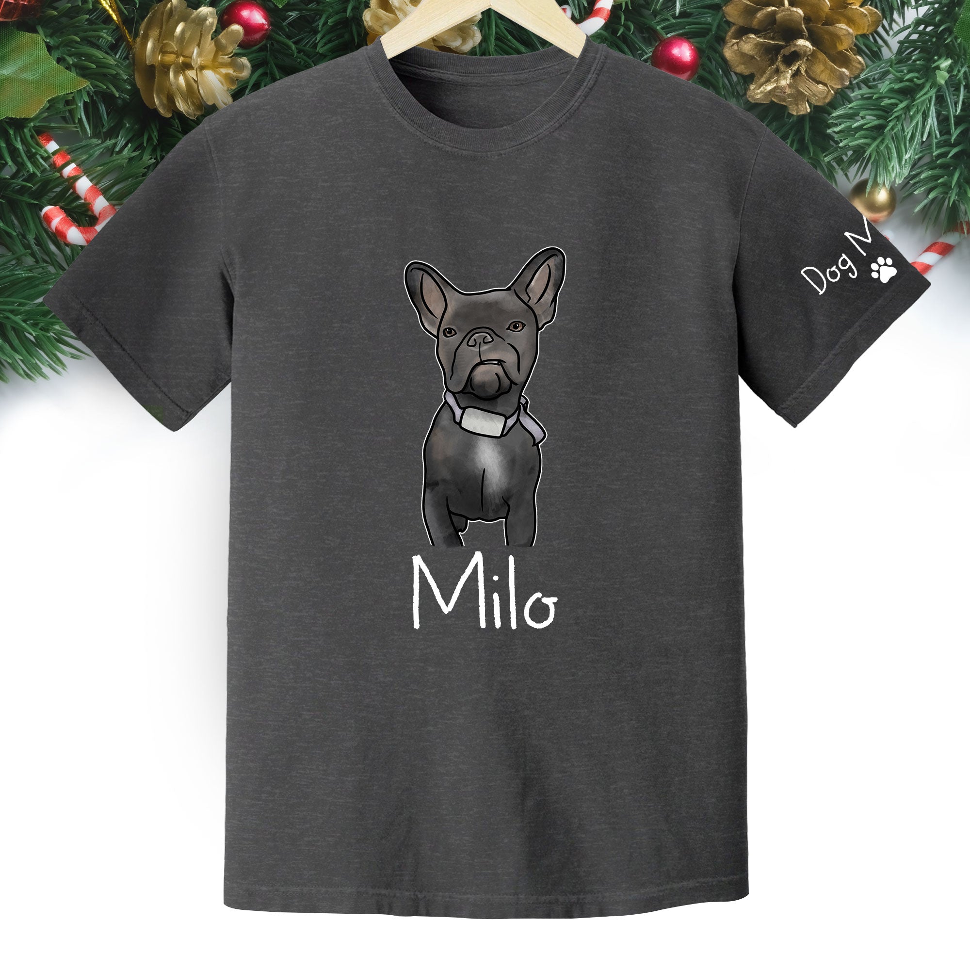 Custom Pet Portrait T-Shirt – Personalized Dog Lover Tee from Photo, Cute Gift for Dog Mom & Dog Dad