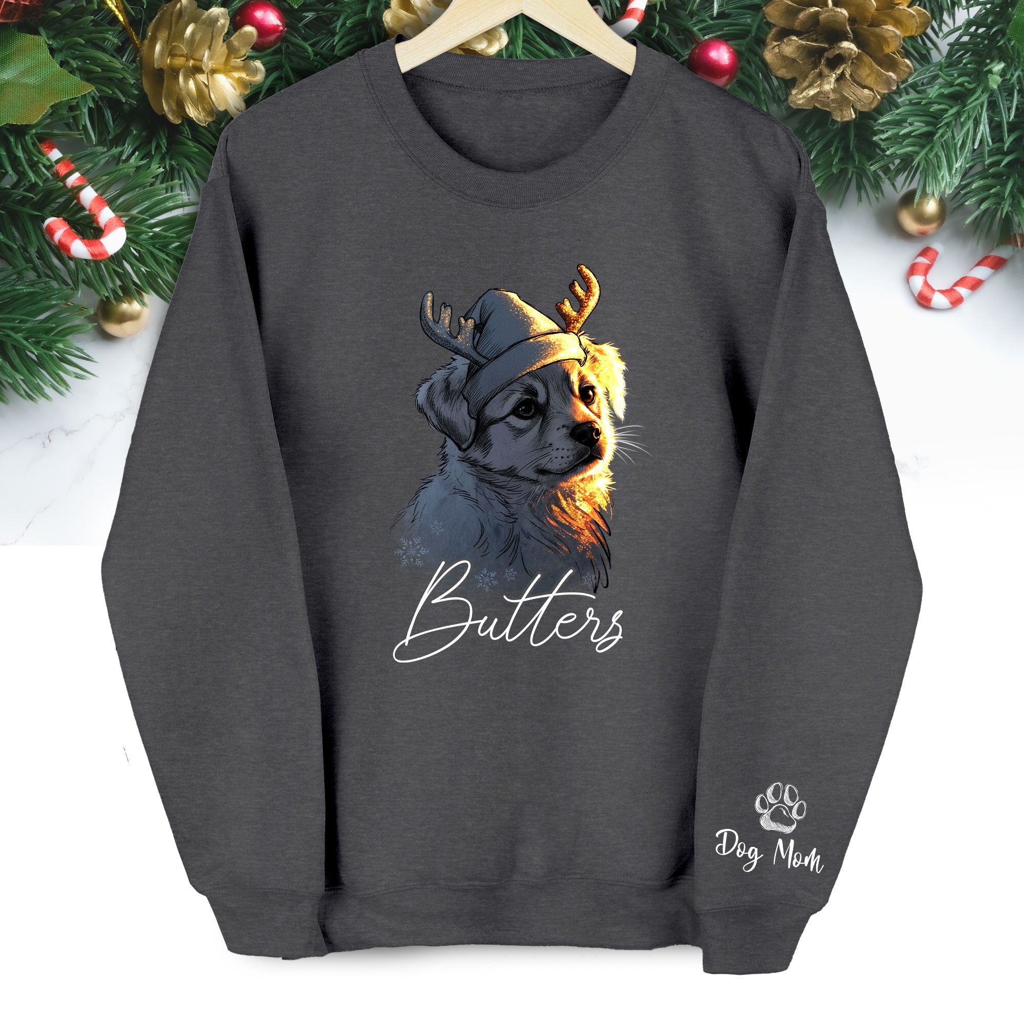 Personalized Dog Mom Sweatshirt Featuring Your Pet’s Face